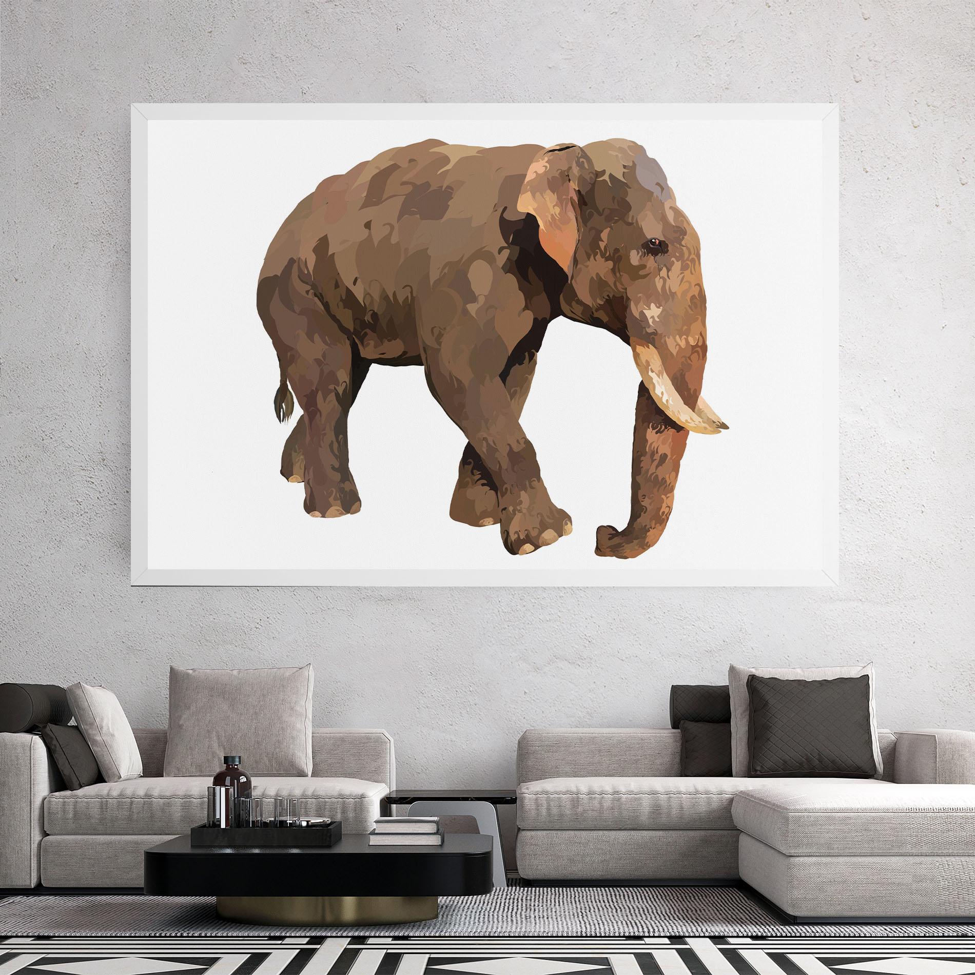 Leinwandbild Brown Elephant mockup 2