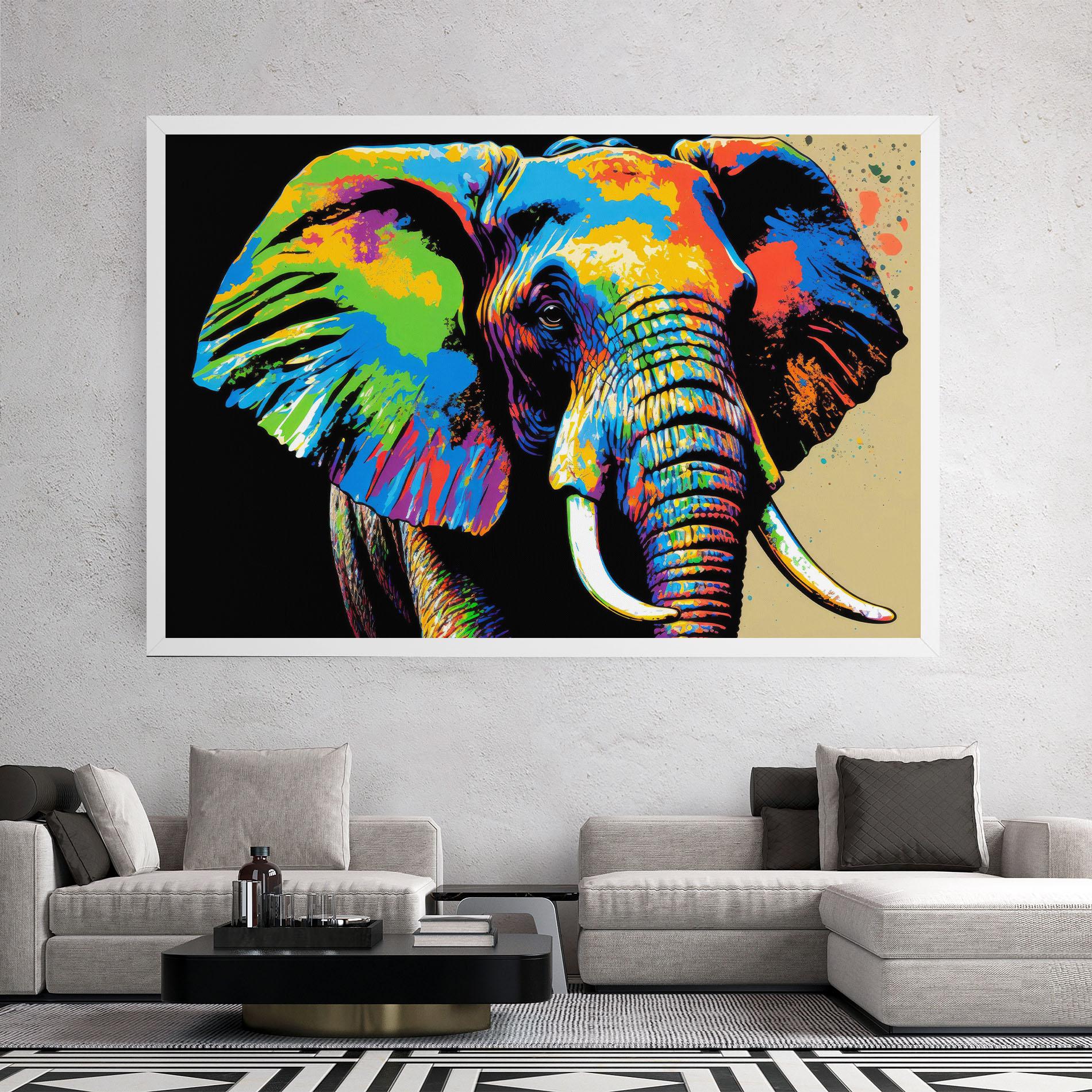 Leinwandbild Elephant Portrait mockup 2