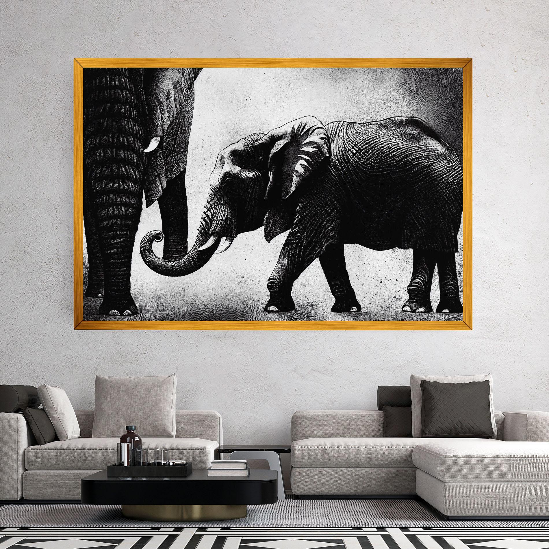 Leinwandbild Baby Elephant mockup 2