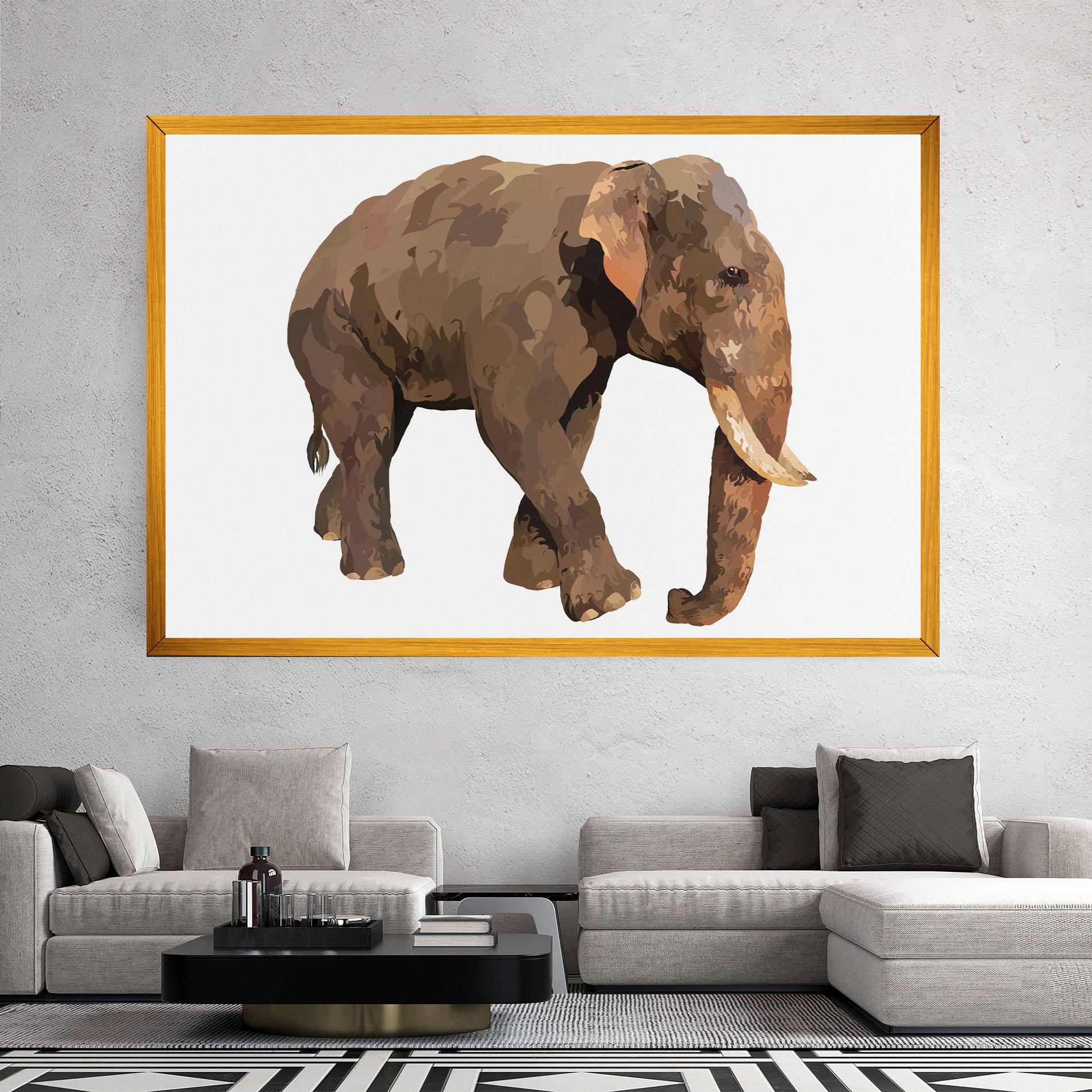 Leinwandbild Brown Elephant mockup 2