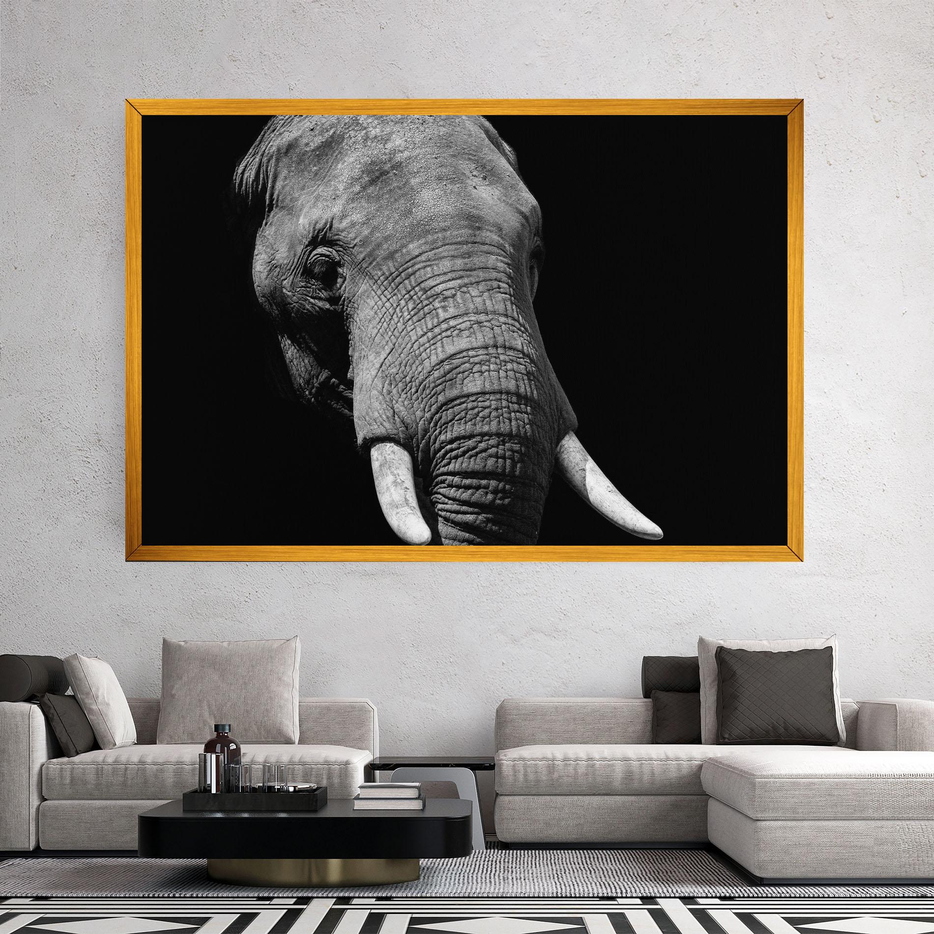 Leinwandbild Shadow Elephant mockup 2