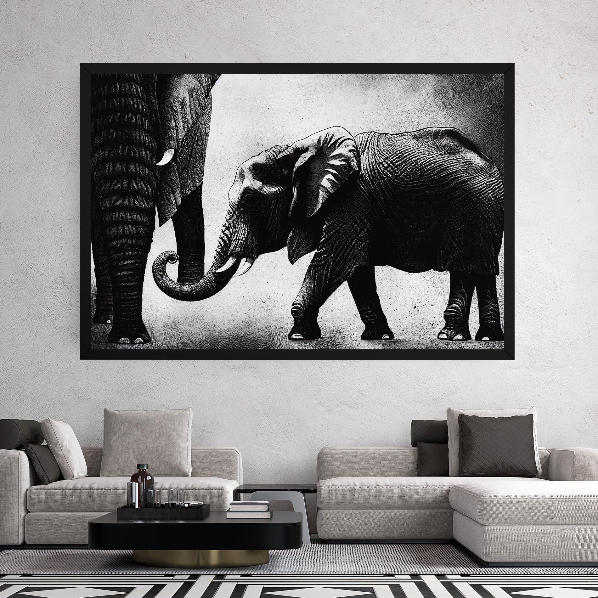 Leinwandbild Baby Elephant mockup 2
