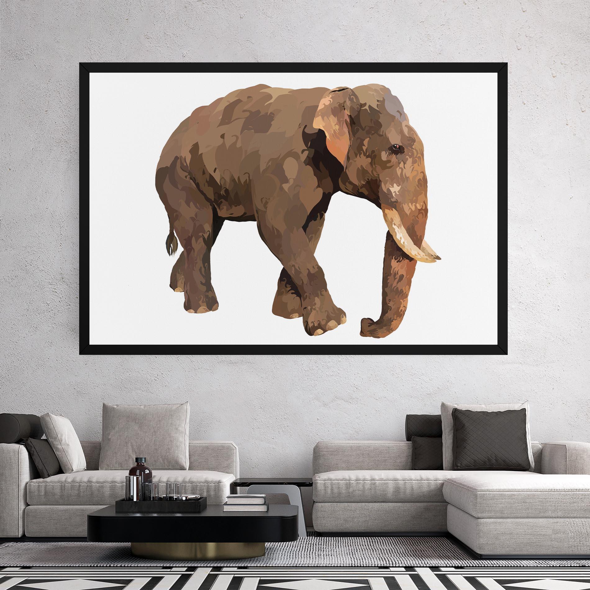 Leinwandbild Brown Elephant mockup 2