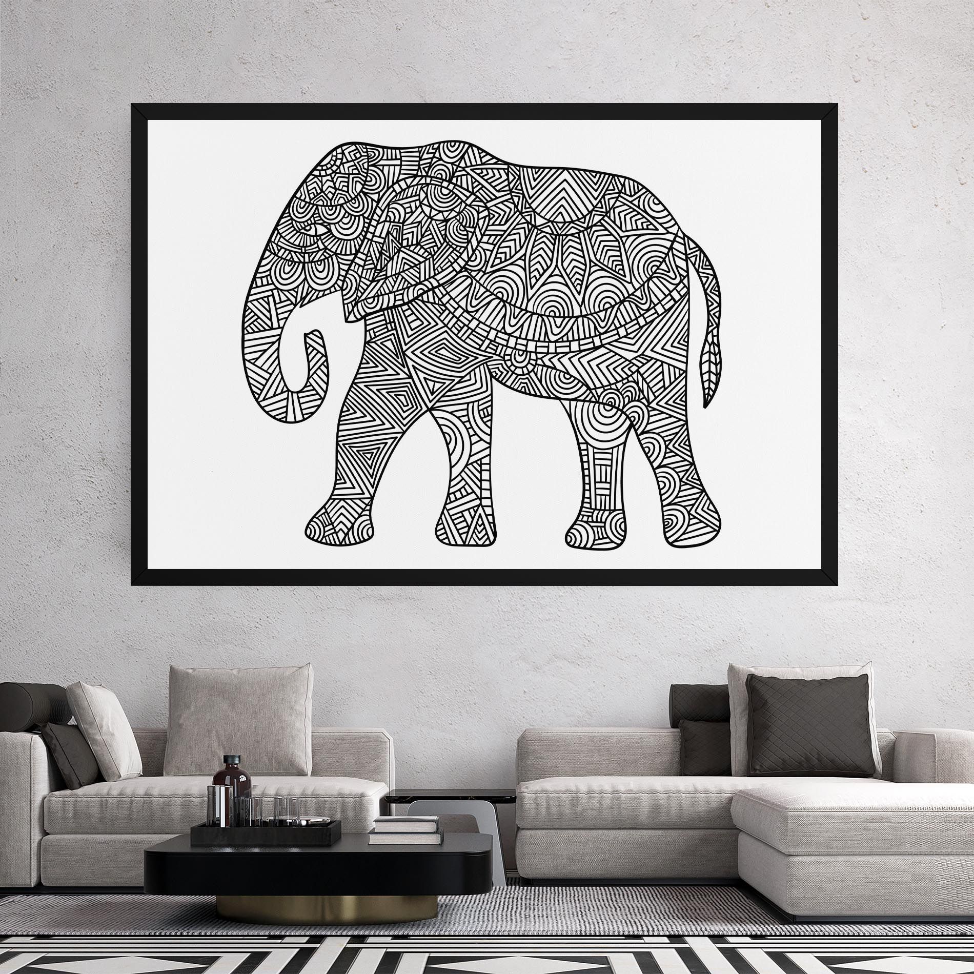 Elephant Mandala mockup 2