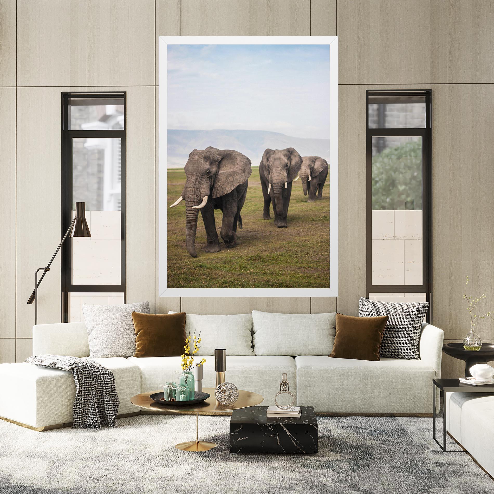 Leinwandbild Elephant Landscape mockup 2