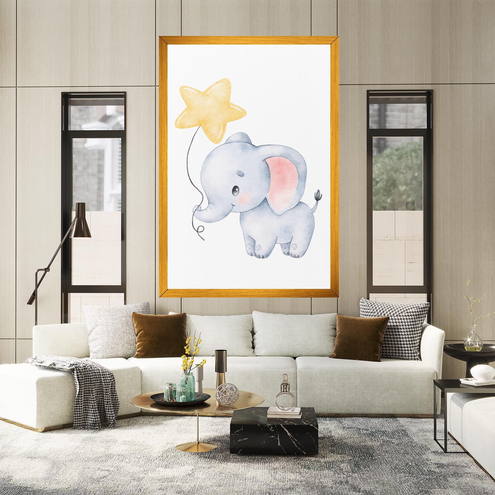 Leinwandbild Baby Elephant Kids mockup 2