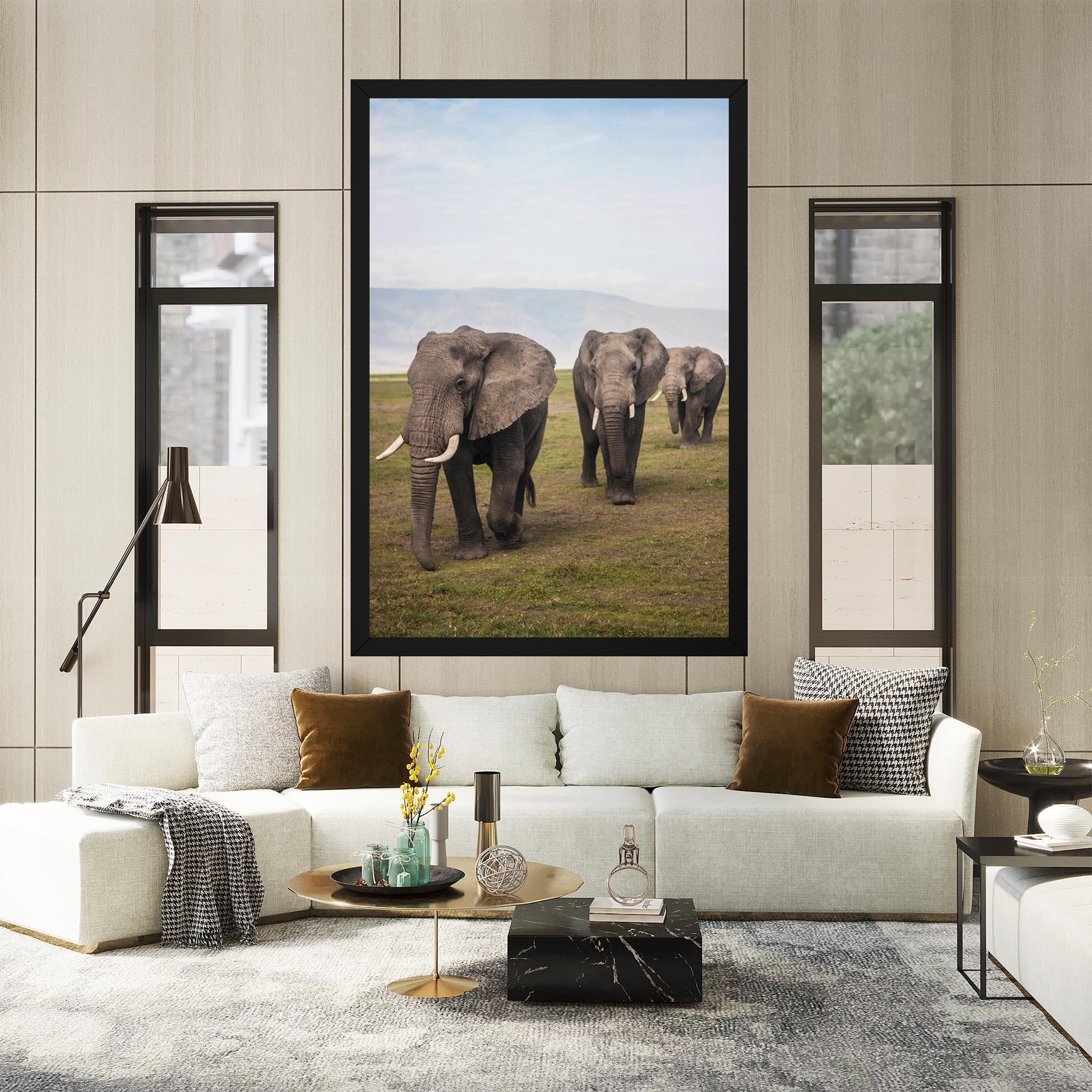 Leinwandbild Elephant Landscape mockup 2