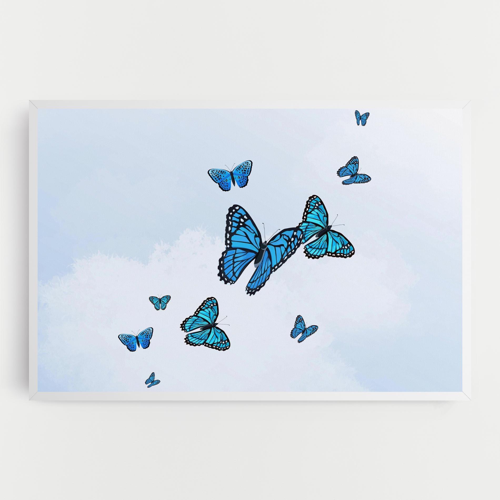 Leinwandbild Blue Sky Butterfly mockup 0