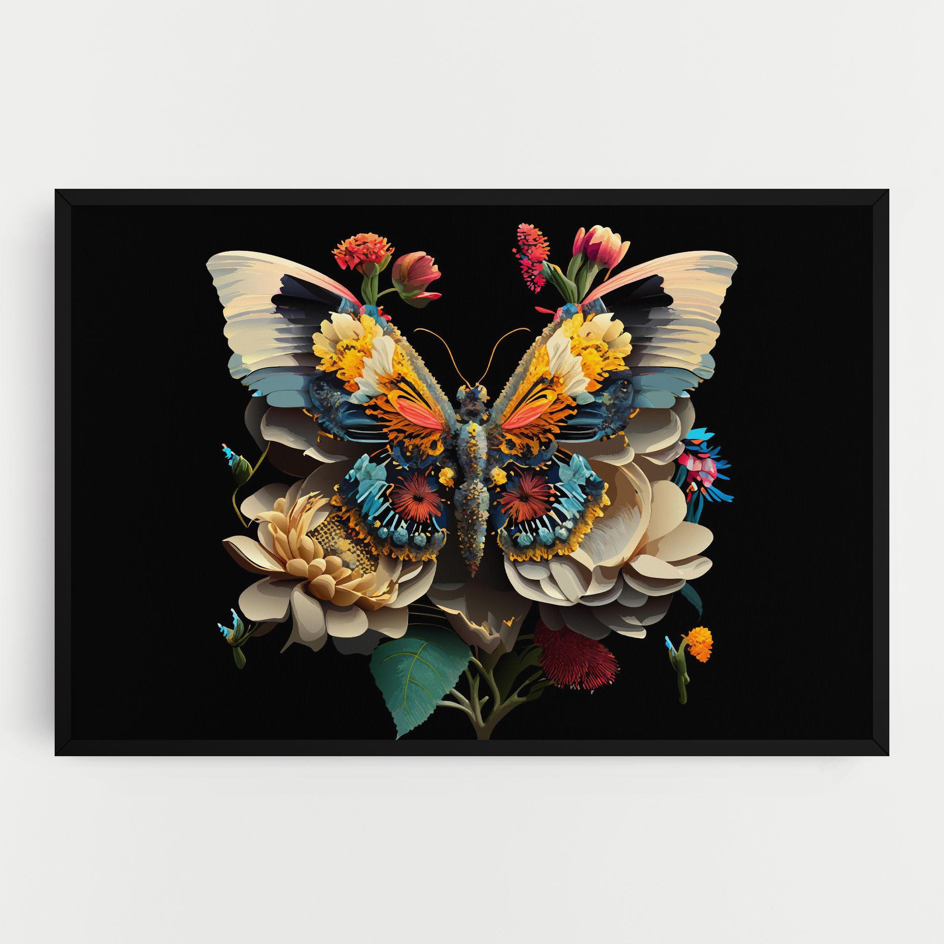 Leinwandbild Colorful Butterfly mockup 0