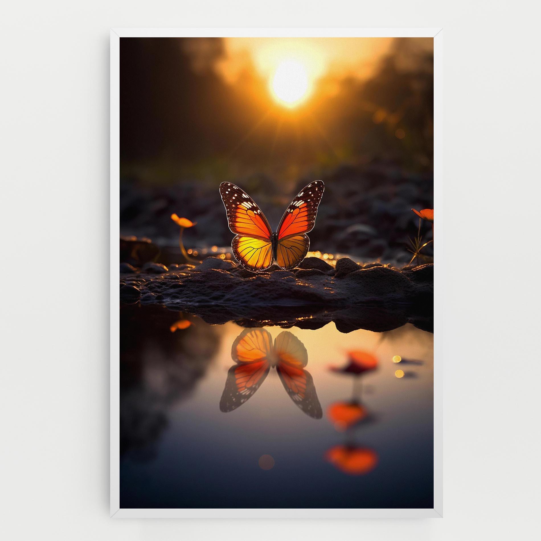 Leinwandbild Sun Water Butterfly mockup 0
