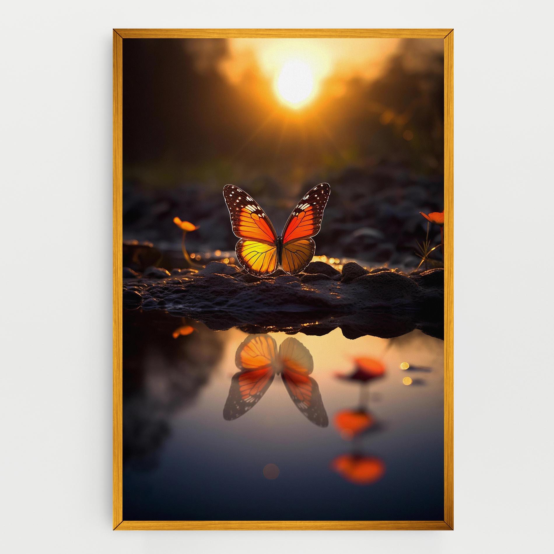 Leinwandbild Sun Water Butterfly mockup 0
