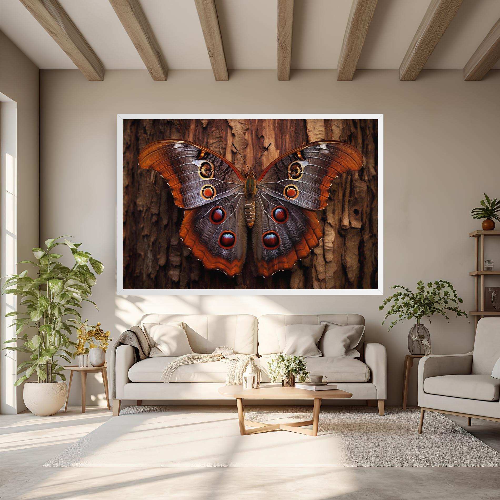 Leinwandbild Brown Eyes Butterfly mockup 6