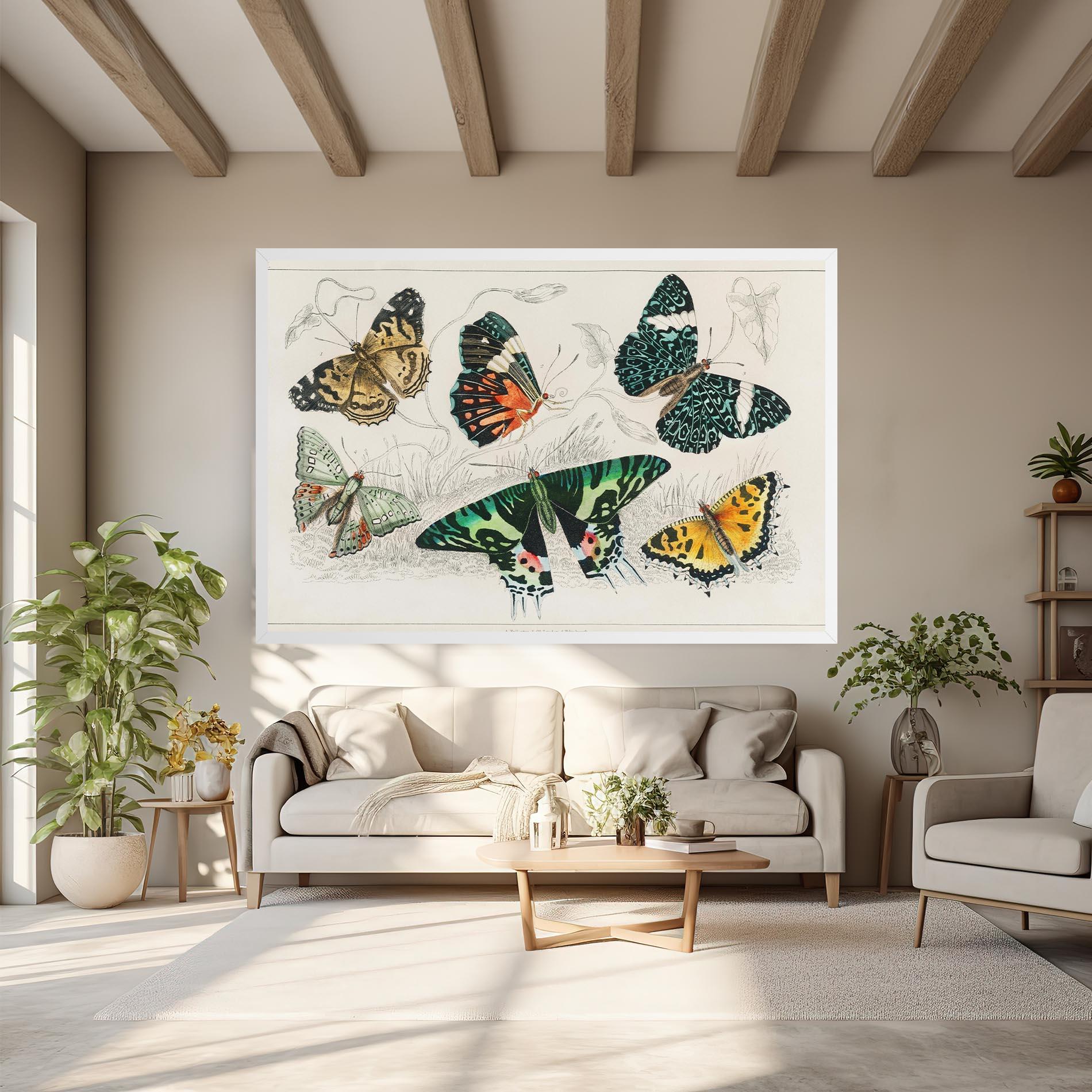 Leinwandbild Butterfly Art mockup 6