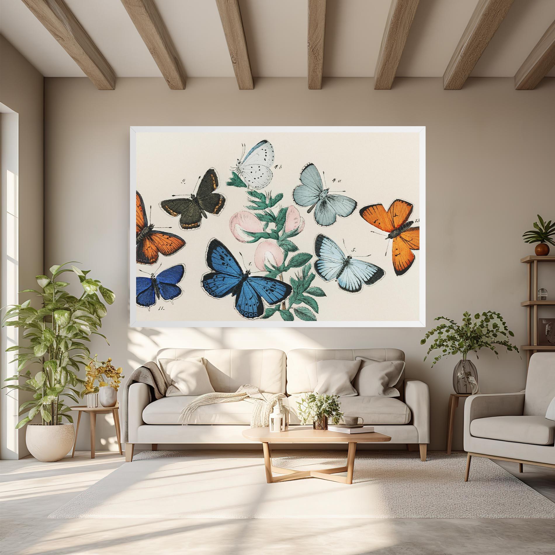 Leinwandbild Moving Butterflies mockup 6