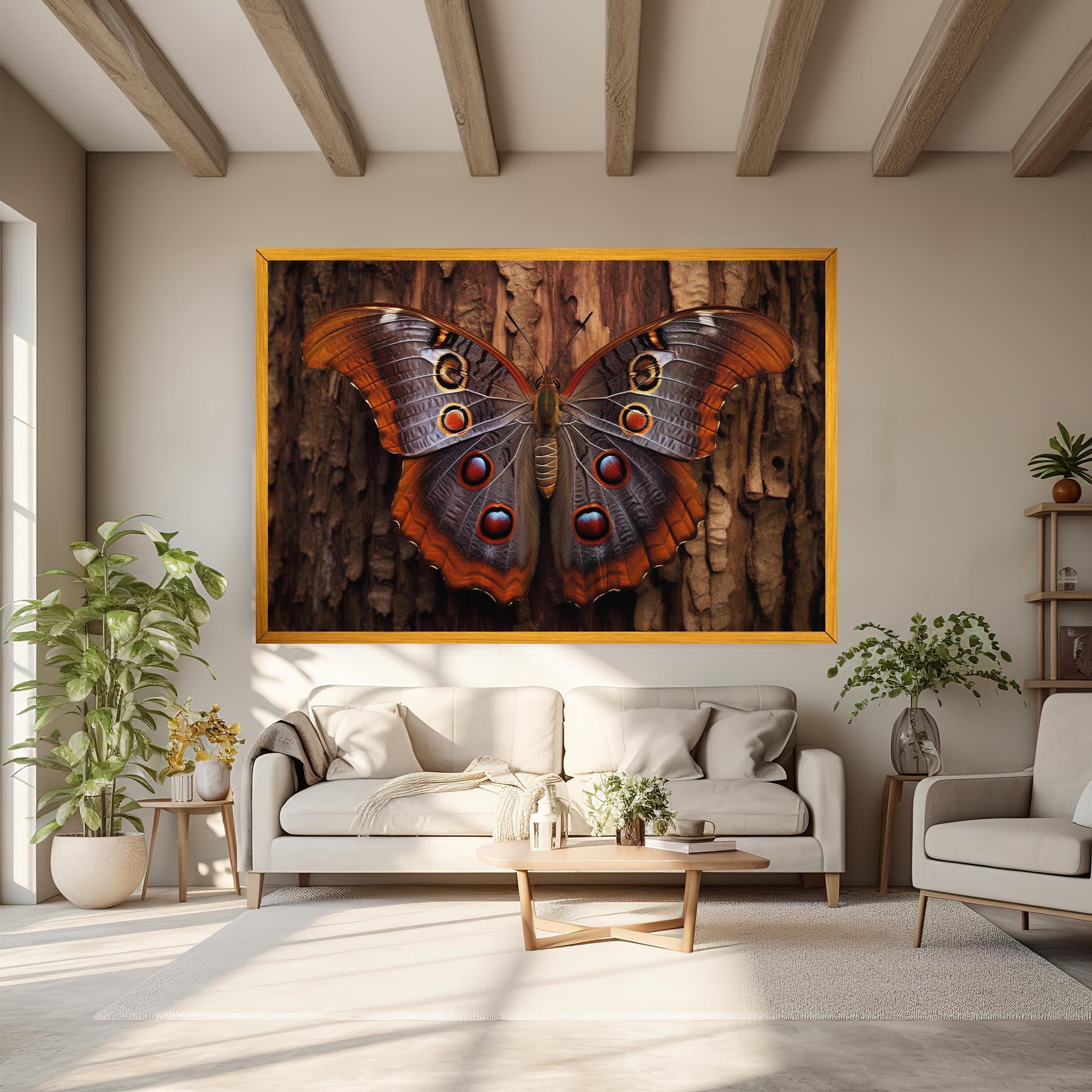 Leinwandbild Brown Eyes Butterfly mockup 6