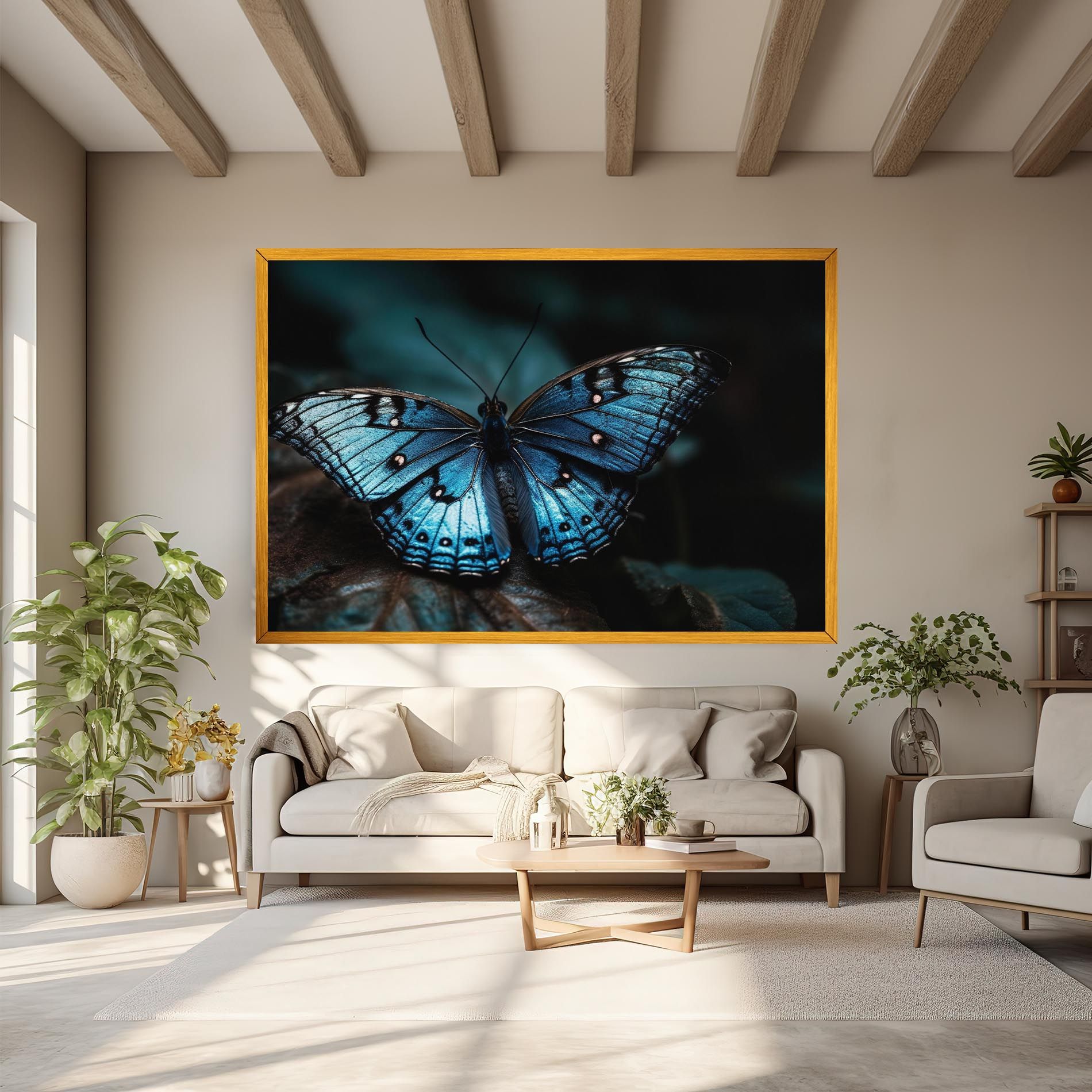Dark Blue Buterfly mockup 6