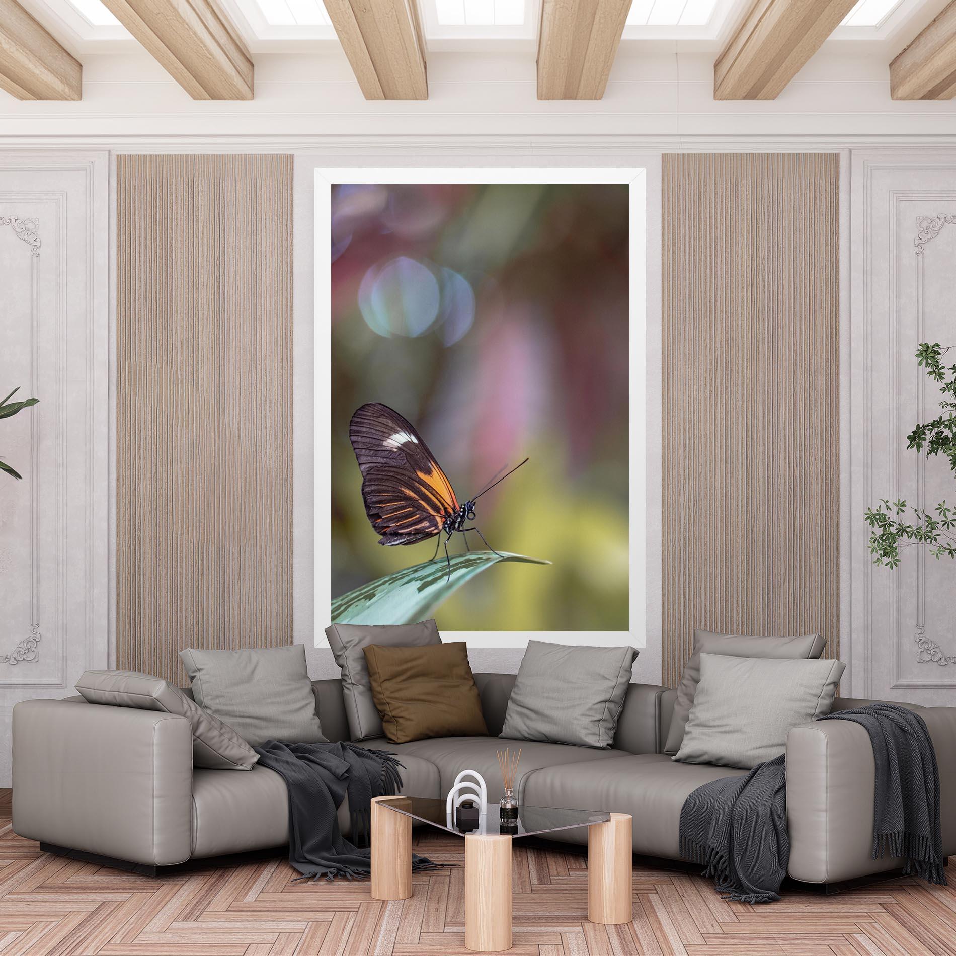 Leinwandbild Dark Purple Butterfly mockup 6