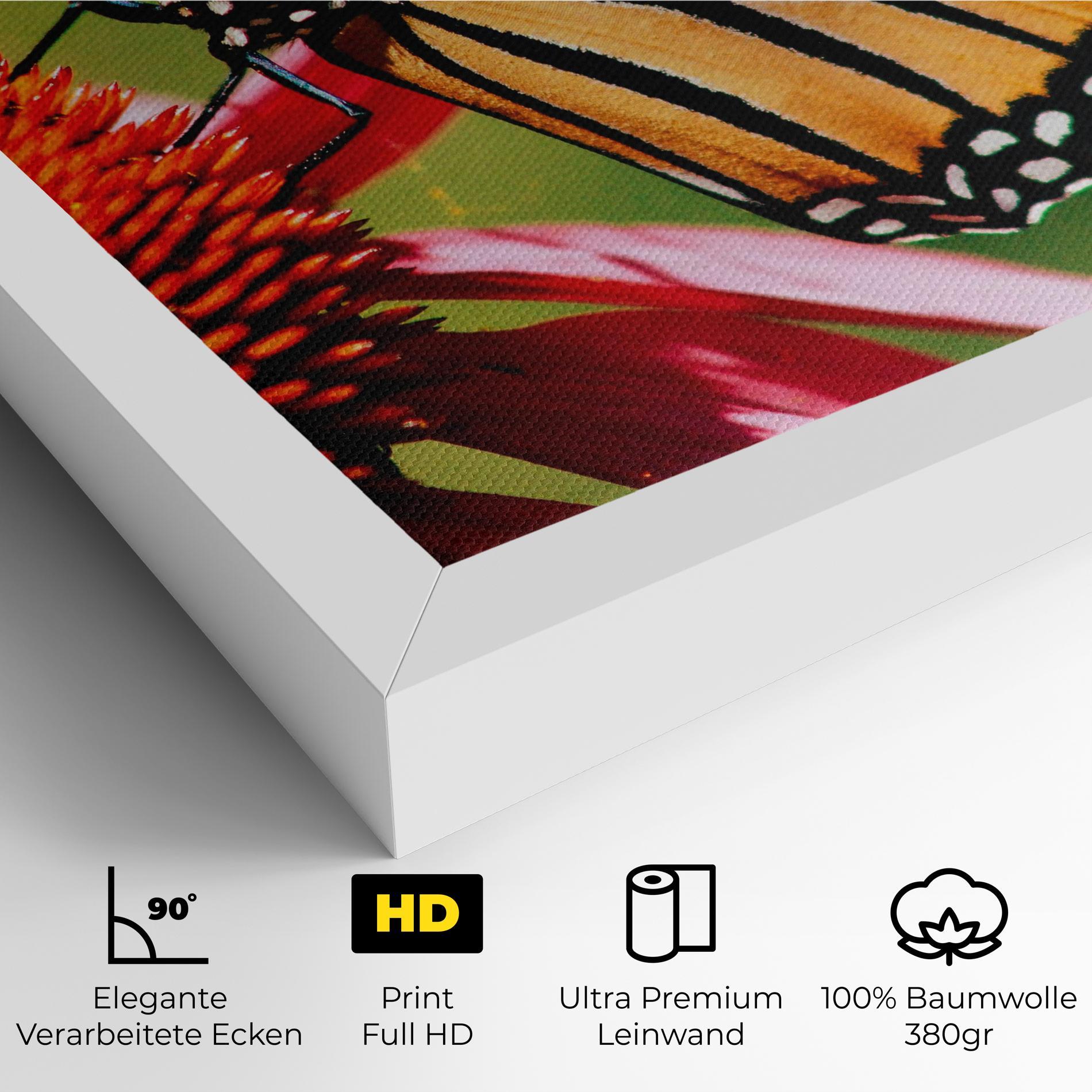 Leinwandbild Big Orange Butterfly mockup 4