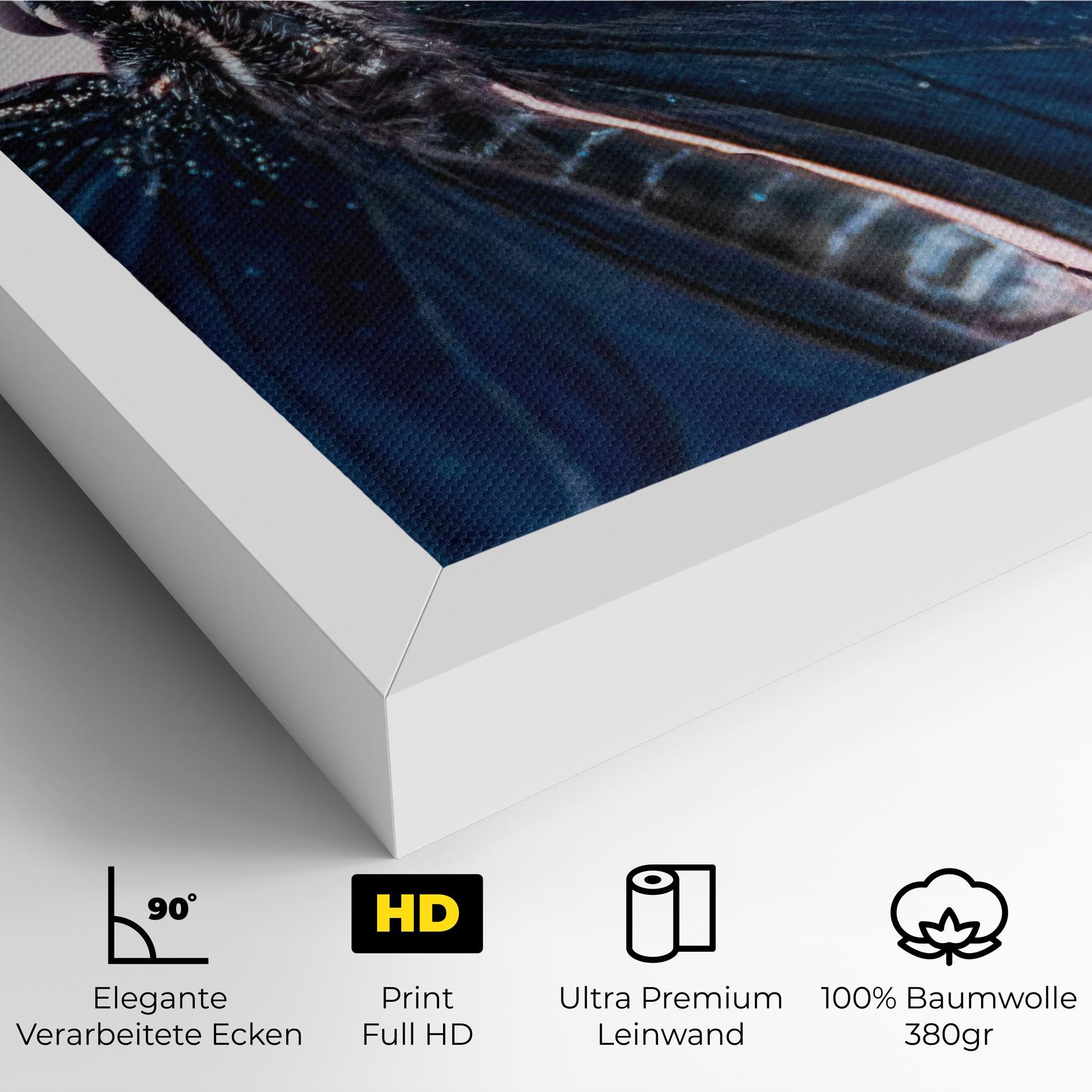 Leinwandbild Blue Butterfly mockup 4