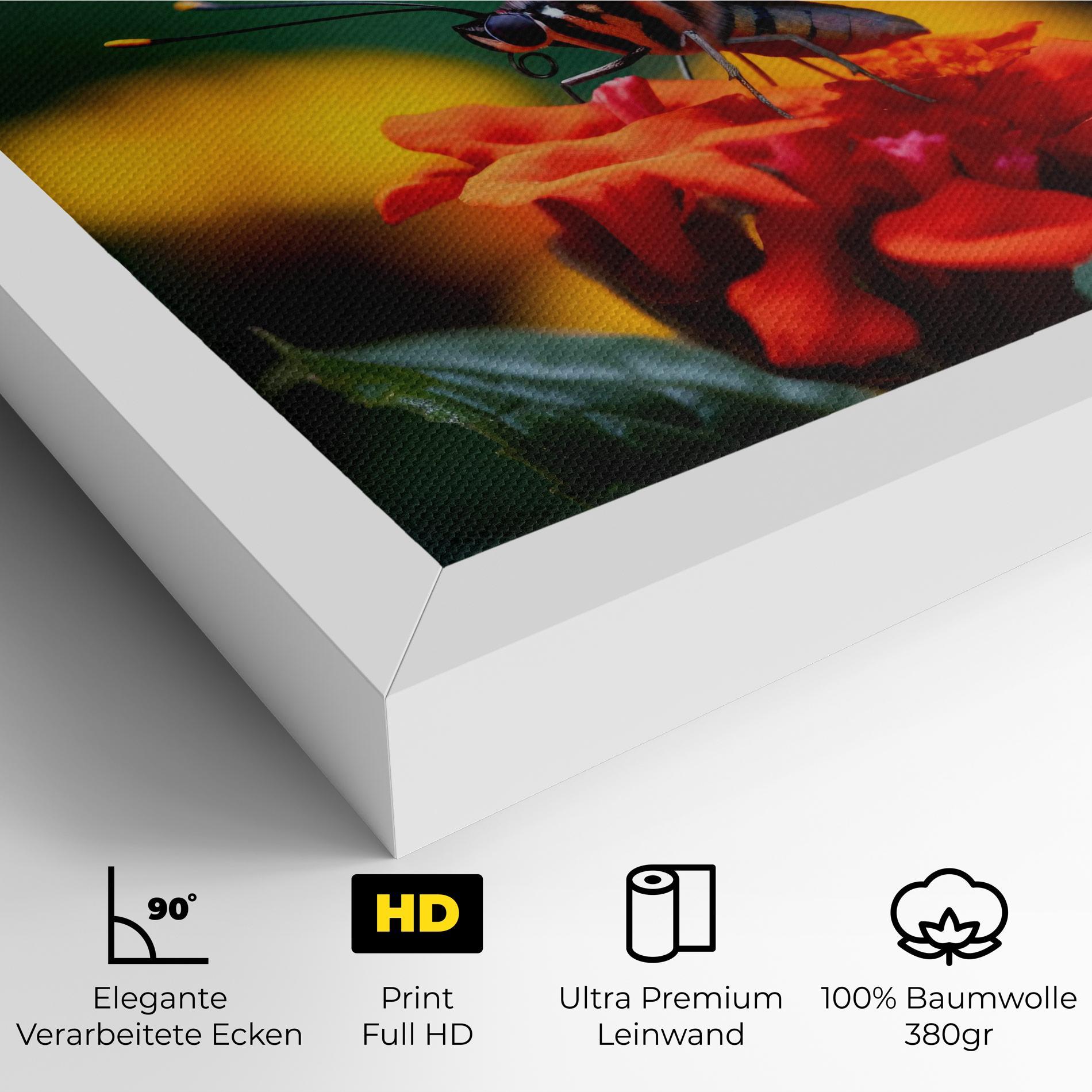 Leinwandbild Blue Red Butterfly mockup 4