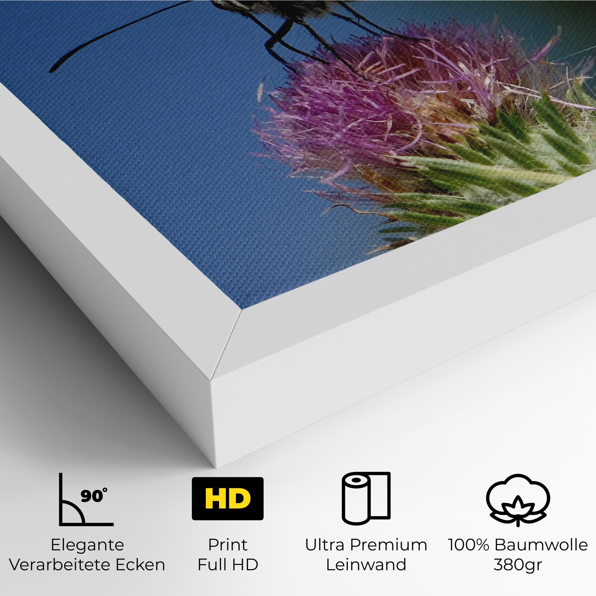 Leinwandbild Grey White Butterfly mockup 4
