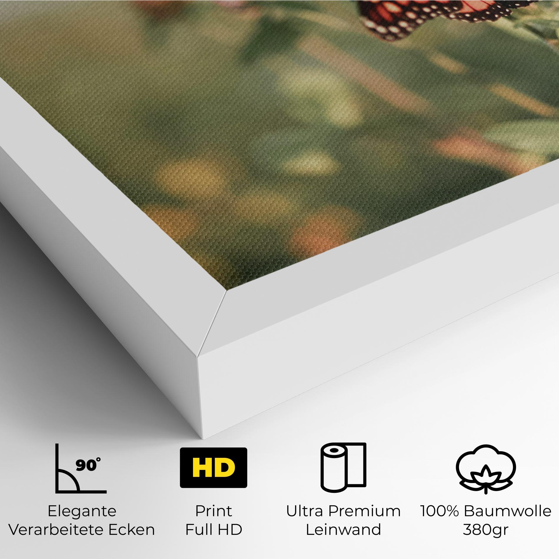 Leinwandbild Light Red Butterfly mockup 4