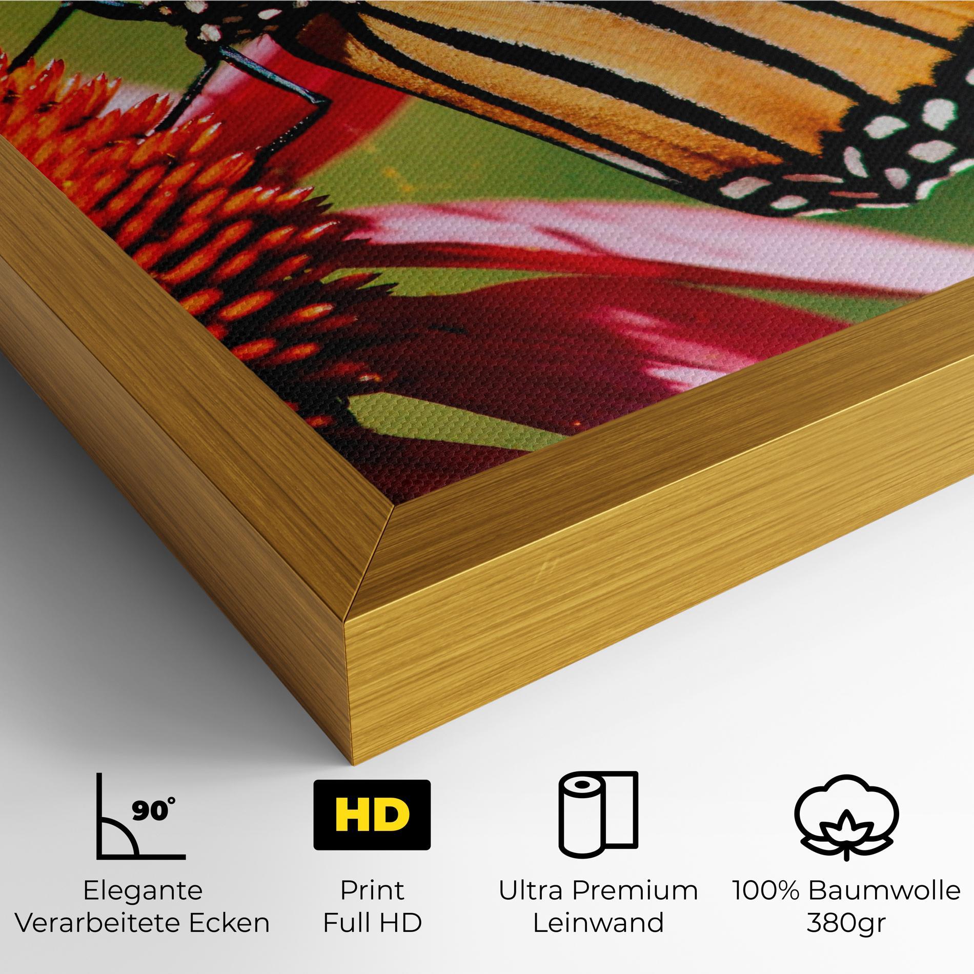 Leinwandbild Big Orange Butterfly mockup 4