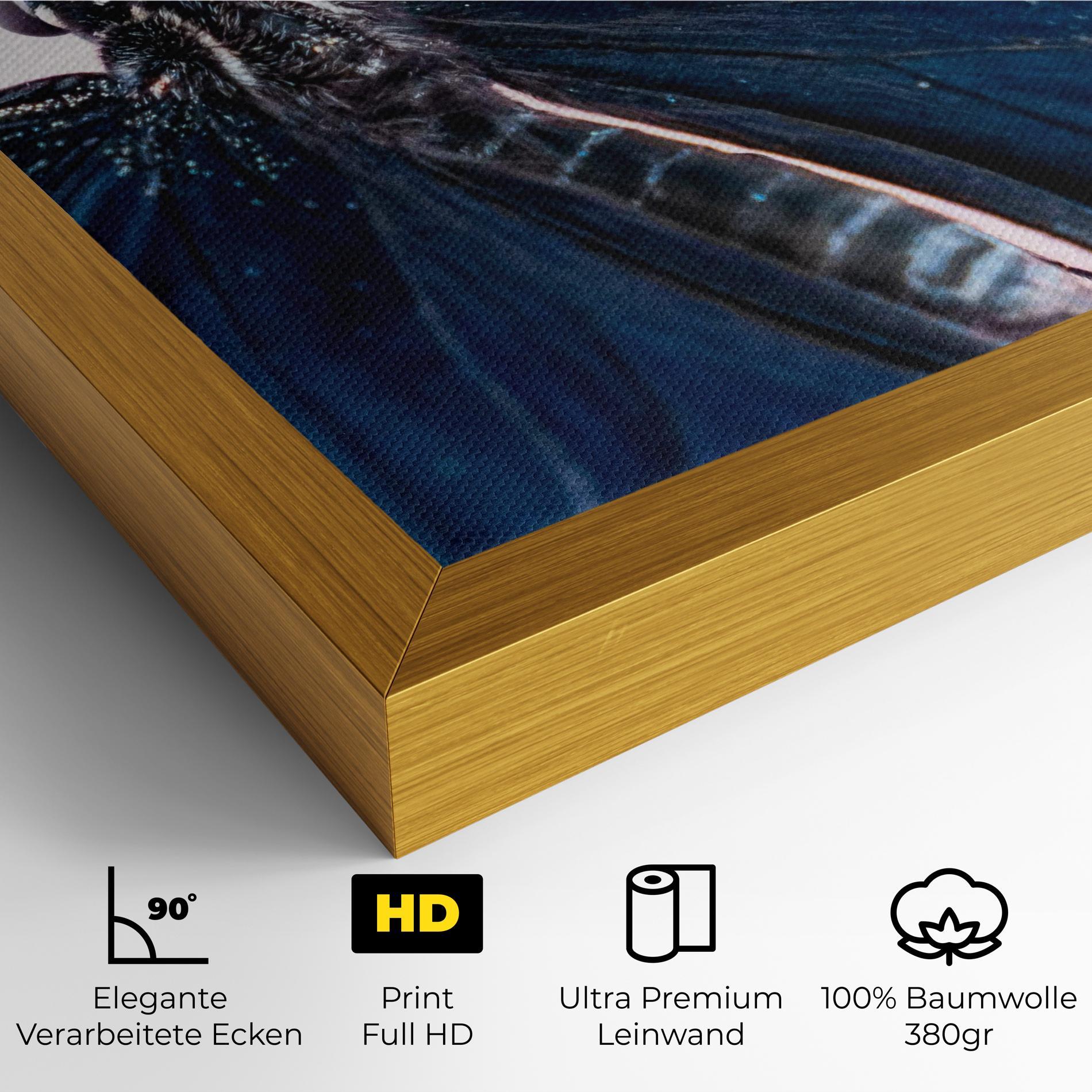 Leinwandbild Blue Butterfly mockup 4