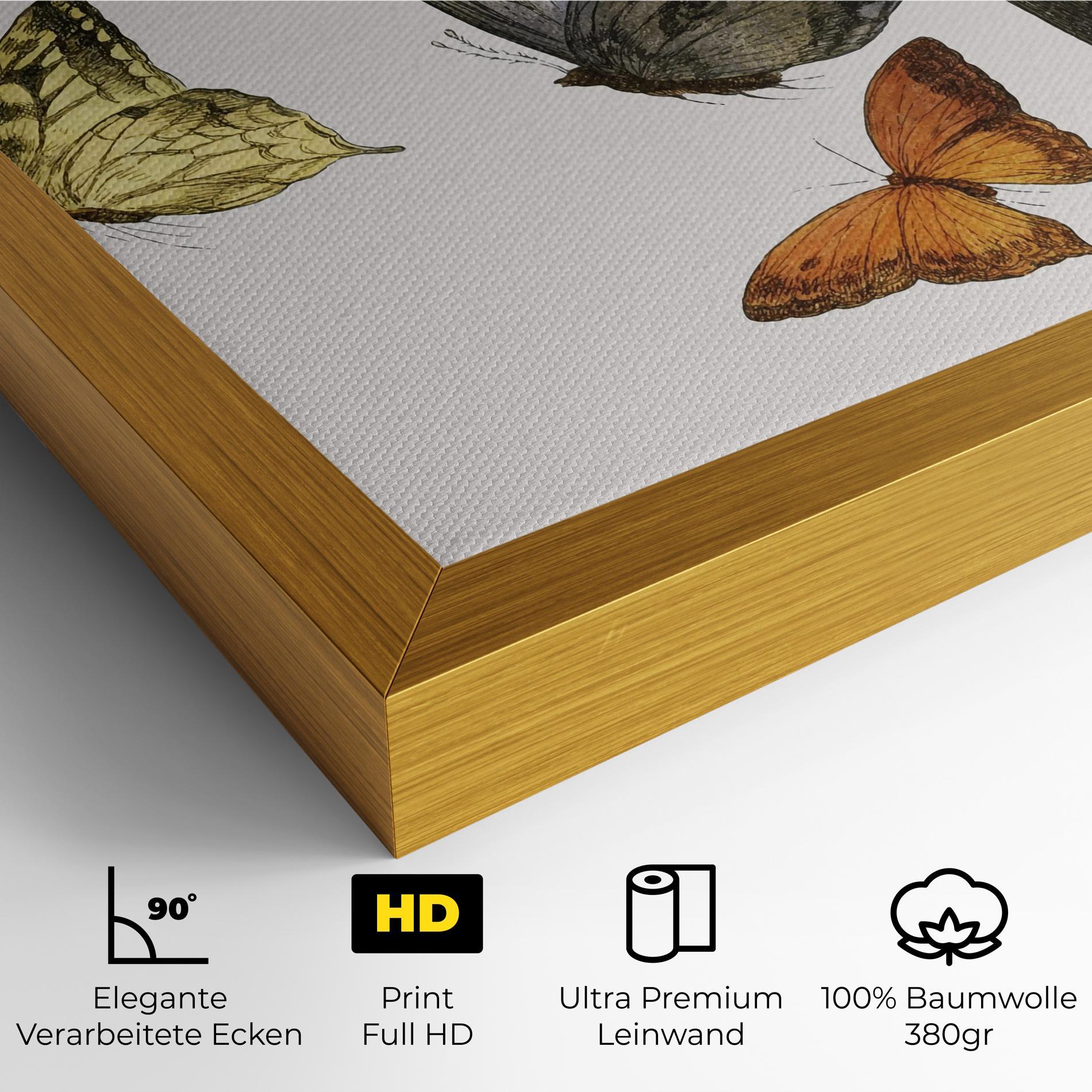 Leinwandbild Butterfly Floating mockup 4
