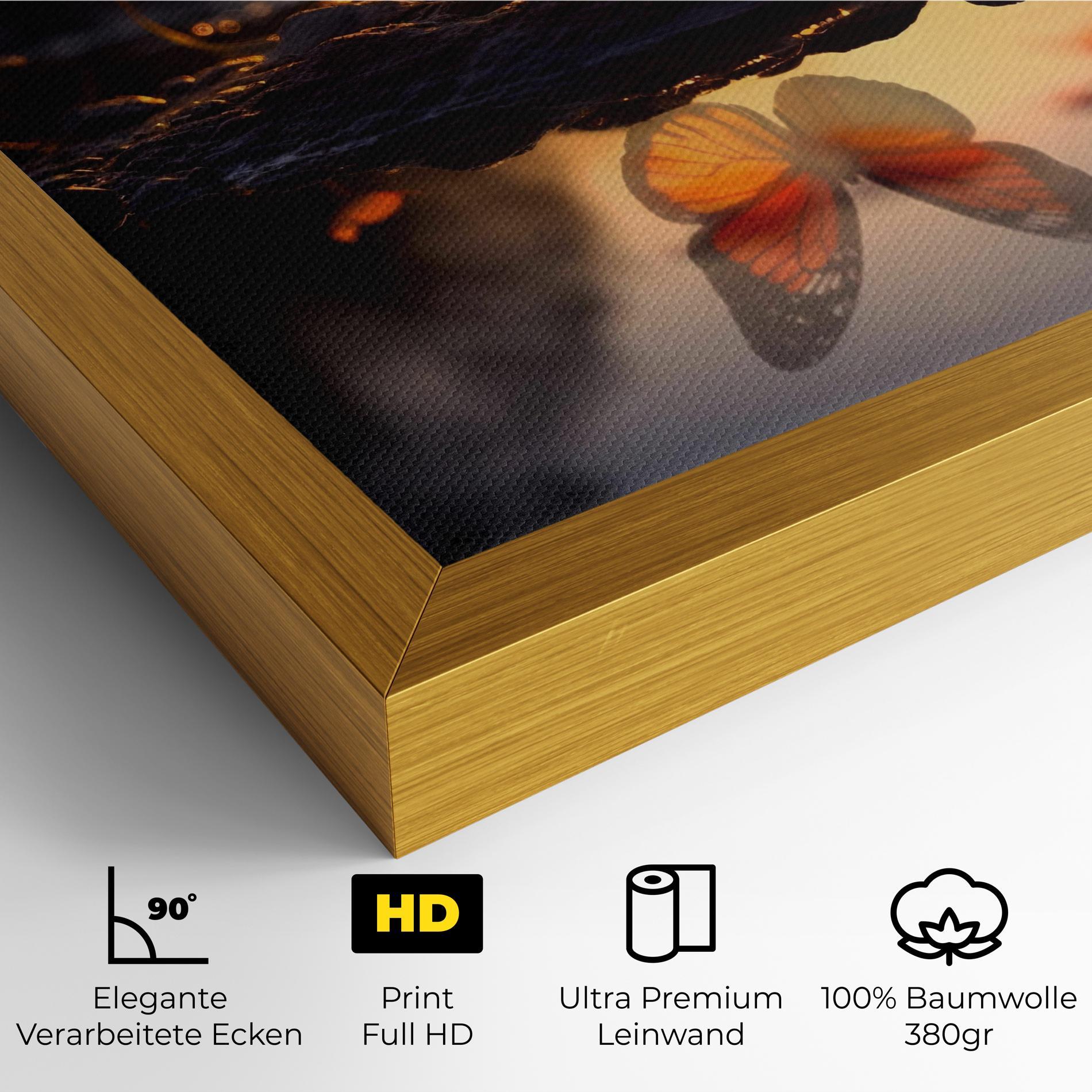 Leinwandbild Sun Water Butterfly mockup 4