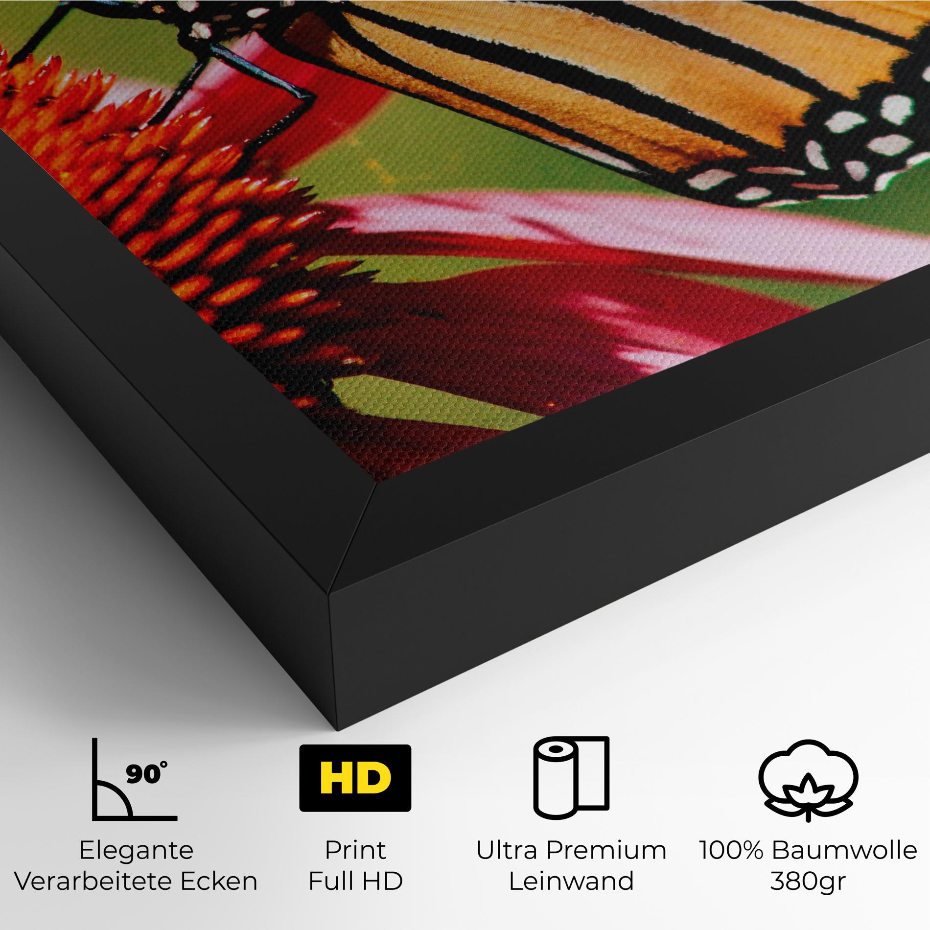 Leinwandbild Big Orange Butterfly mockup 4