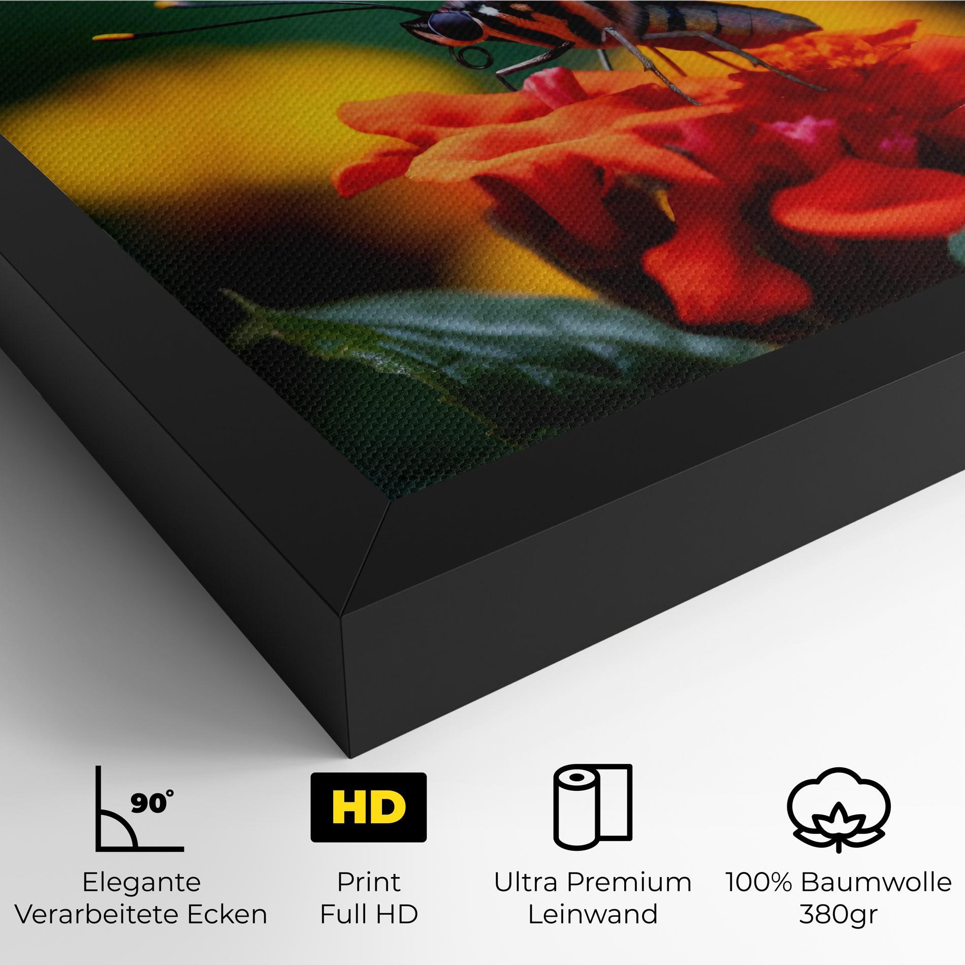 Leinwandbild Blue Red Butterfly mockup 4