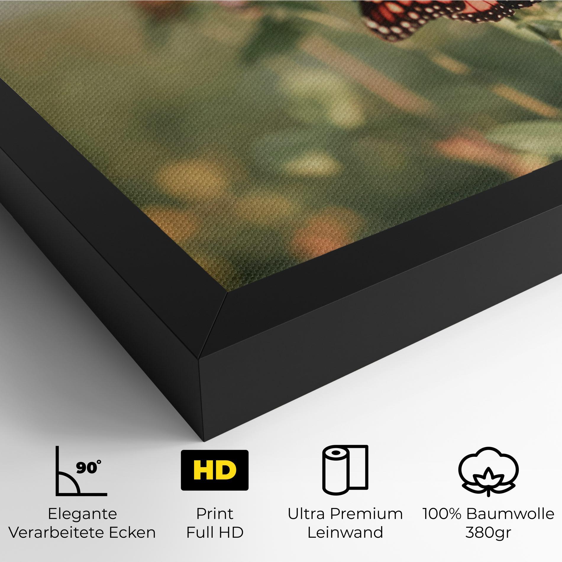 Leinwandbild Light Red Butterfly mockup 4