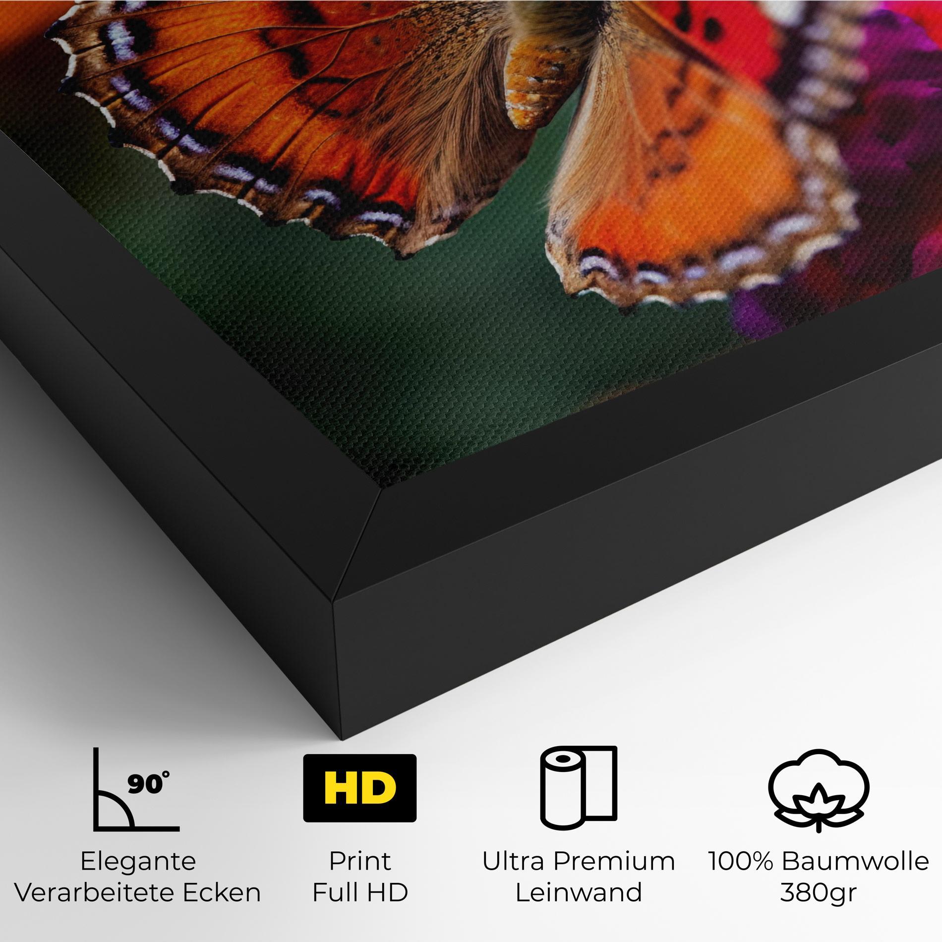 Leinwandbild Red Blue Butterfly mockup 4