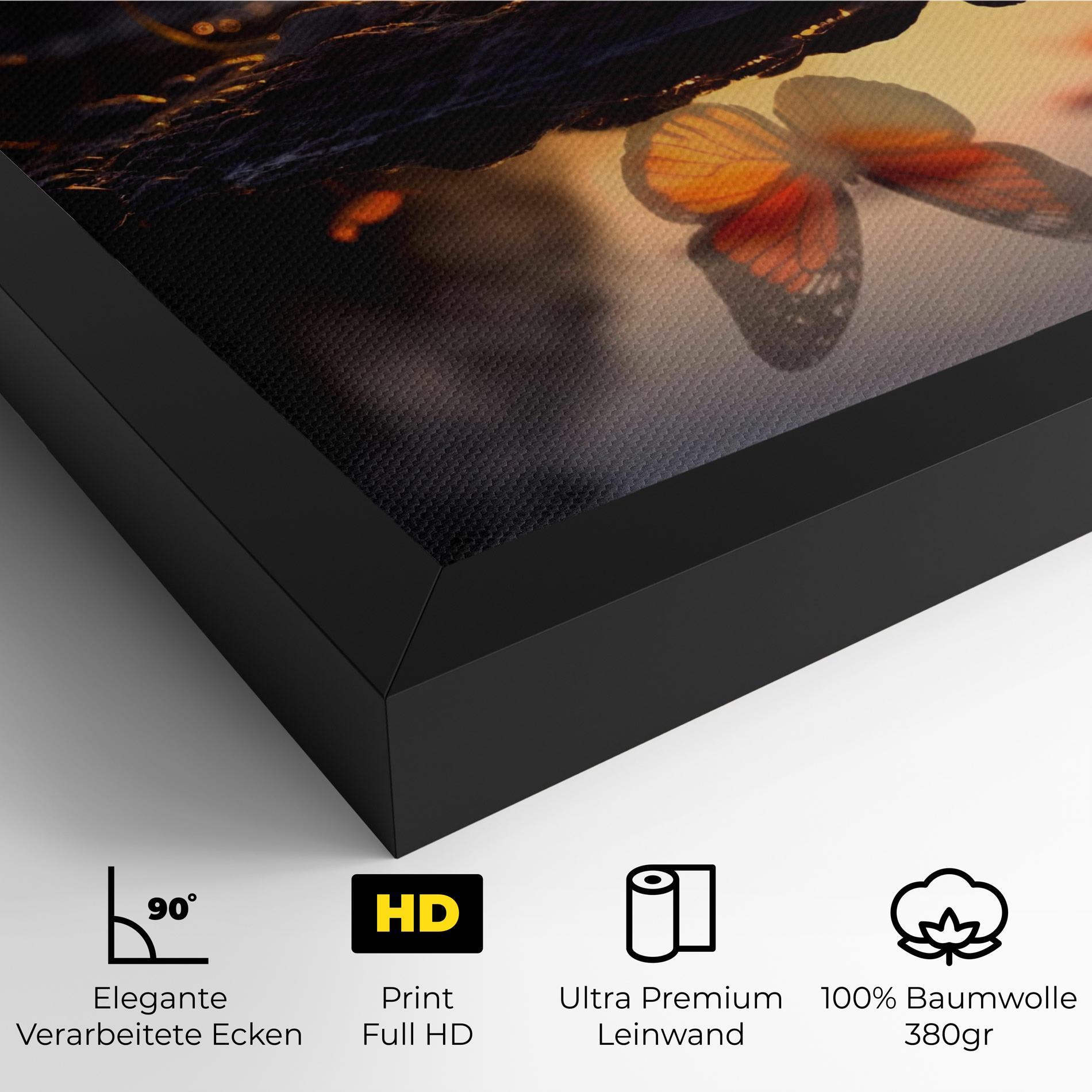 Leinwandbild Sun Water Butterfly mockup 4