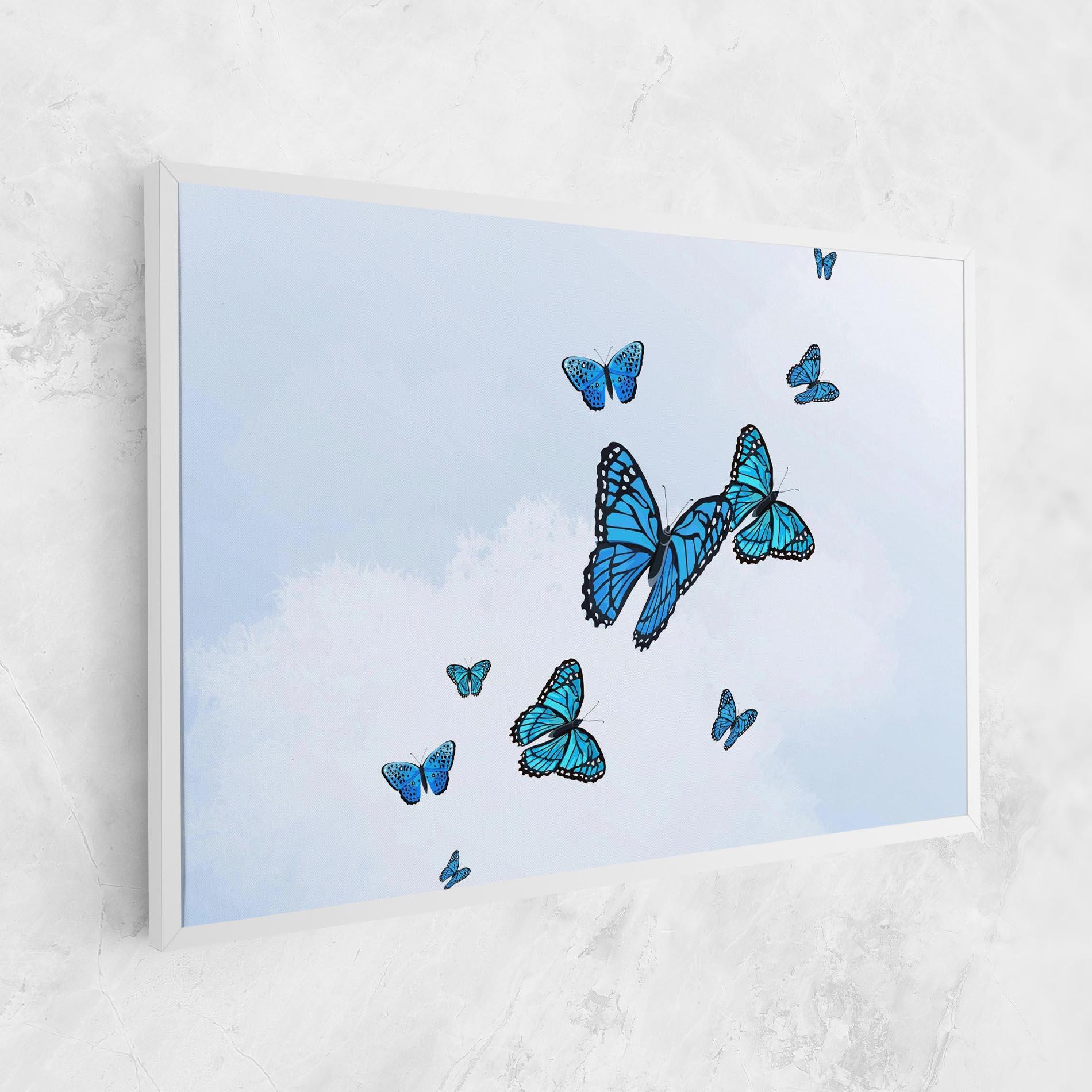 Leinwandbild Blue Sky Butterfly mockup 1