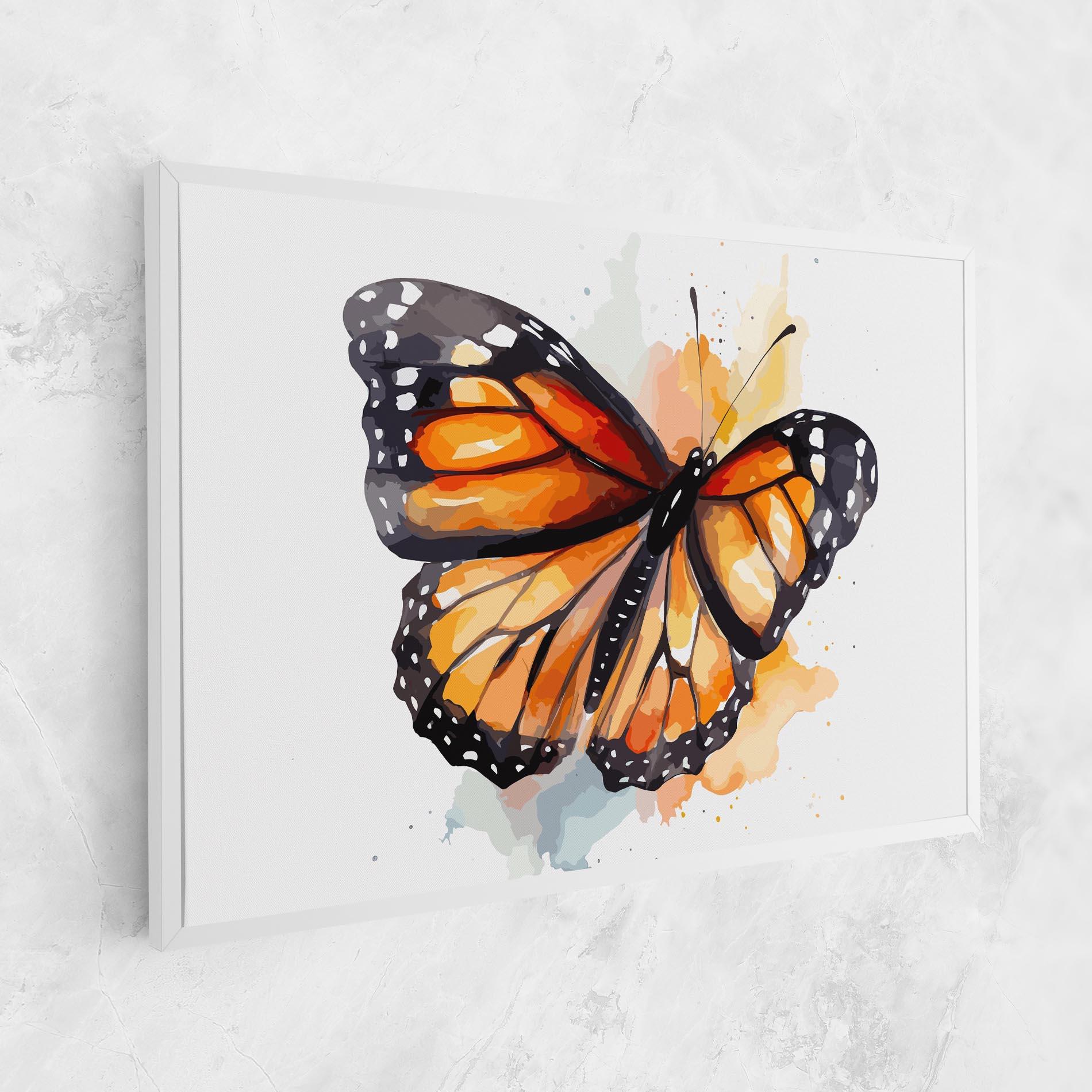 Leinwandbild Orange Butterfly mockup 1