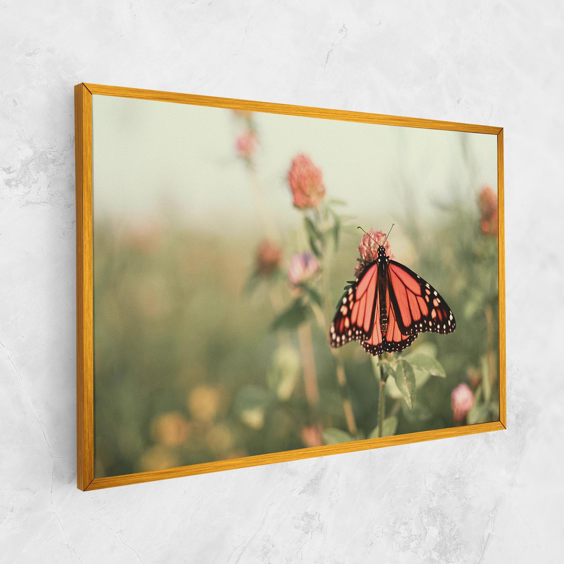 Leinwandbild Light Red Butterfly mockup 1