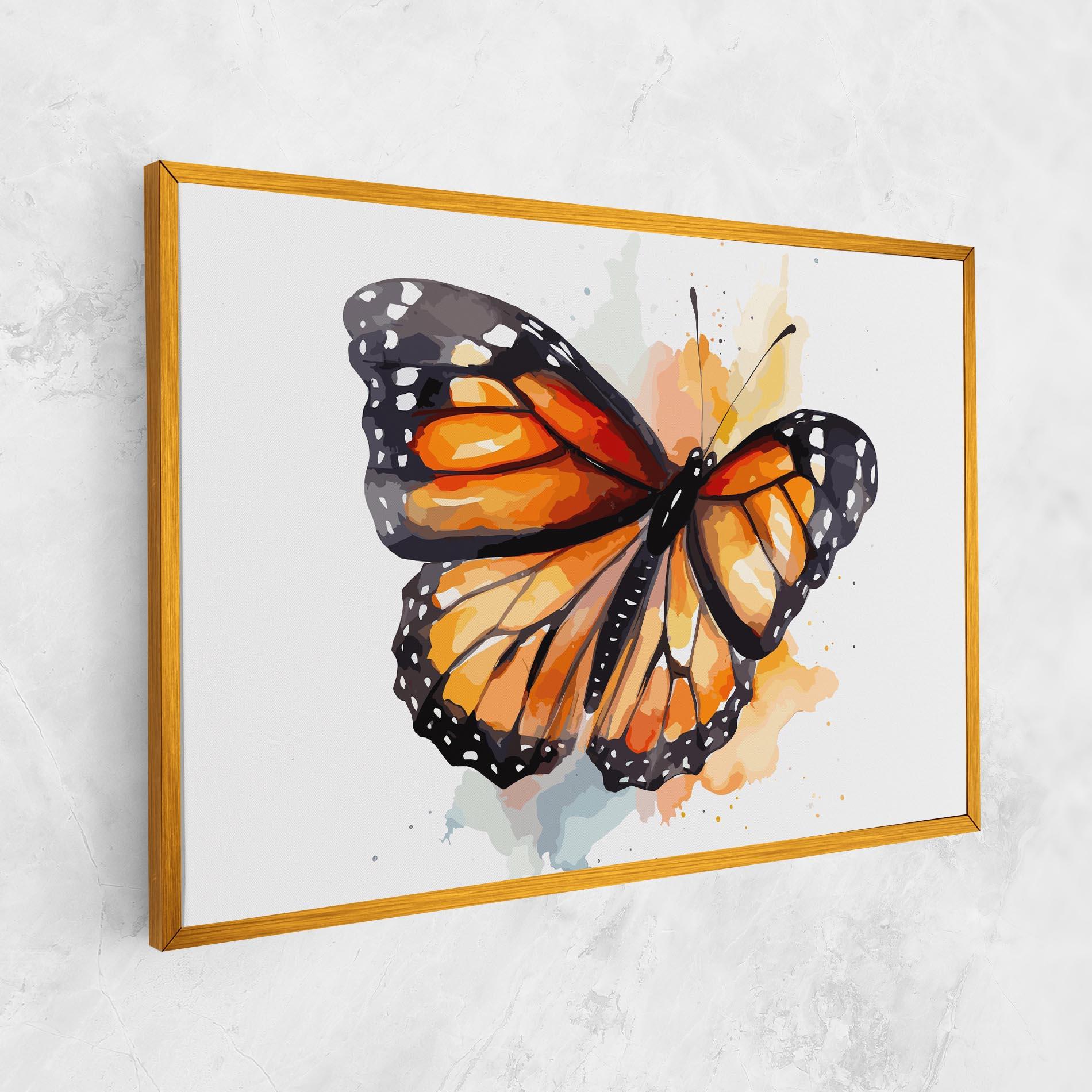 Leinwandbild Orange Butterfly mockup 1