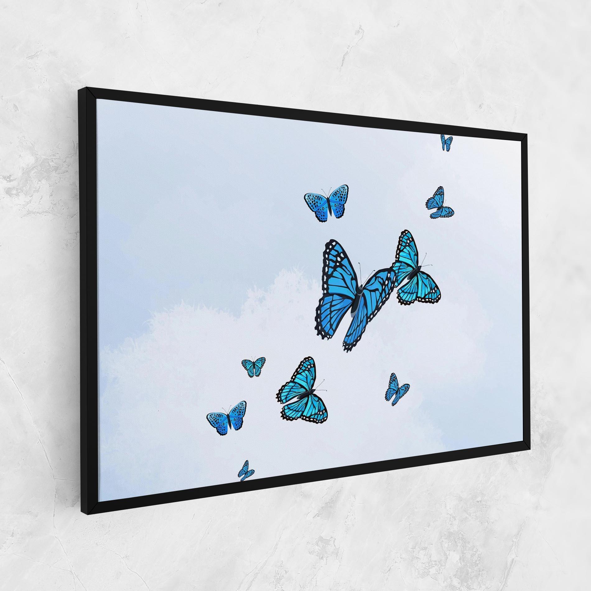 Leinwandbild Blue Sky Butterfly mockup 1