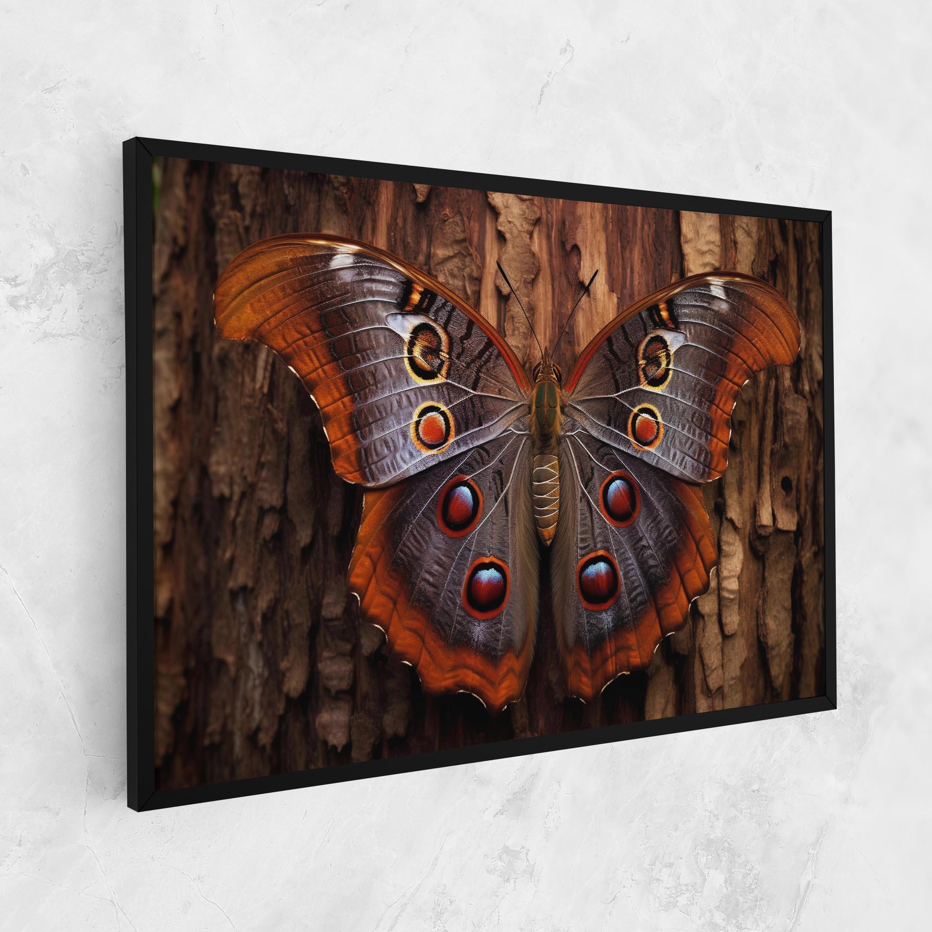Leinwandbild Brown Eyes Butterfly mockup 1