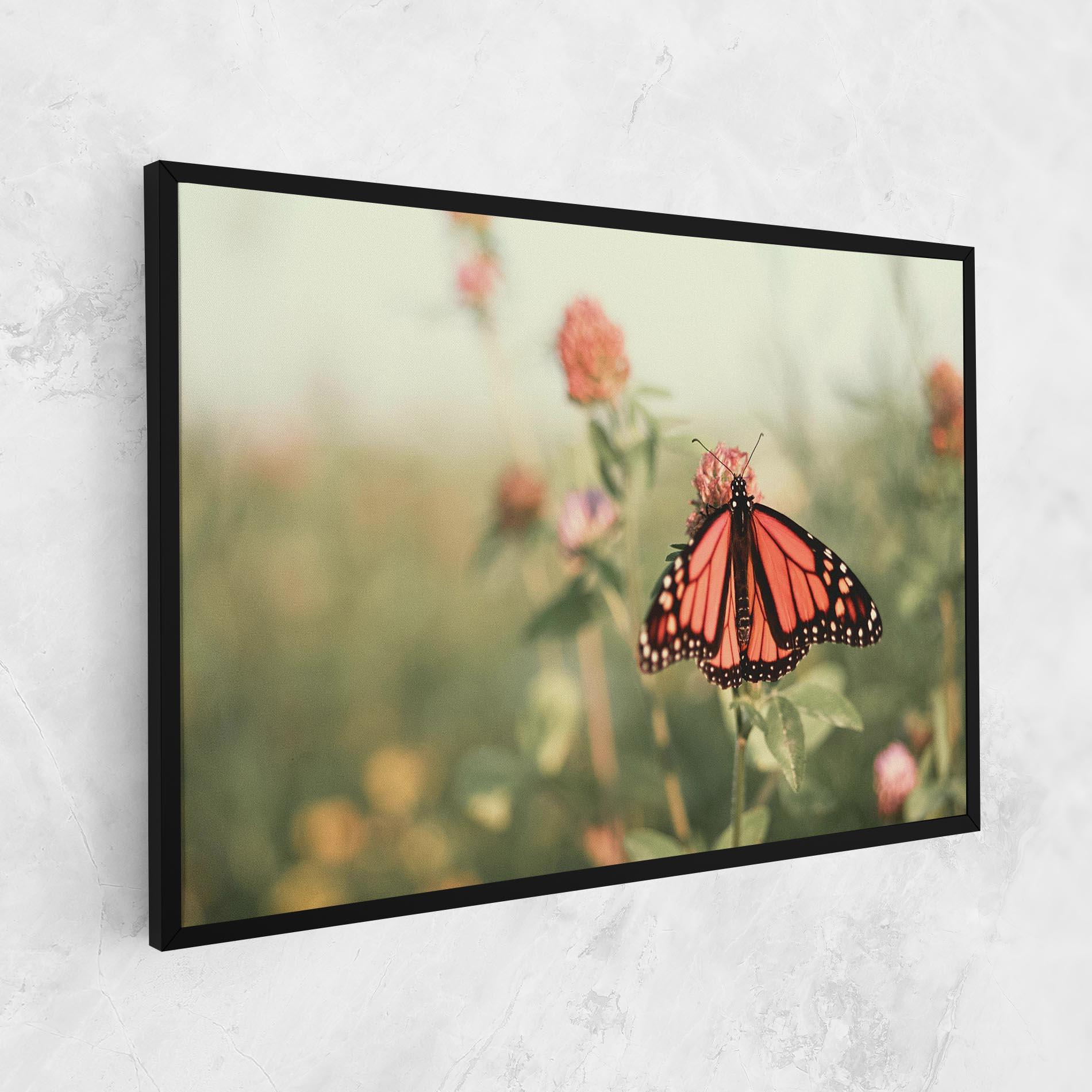 Leinwandbild Light Red Butterfly mockup 1