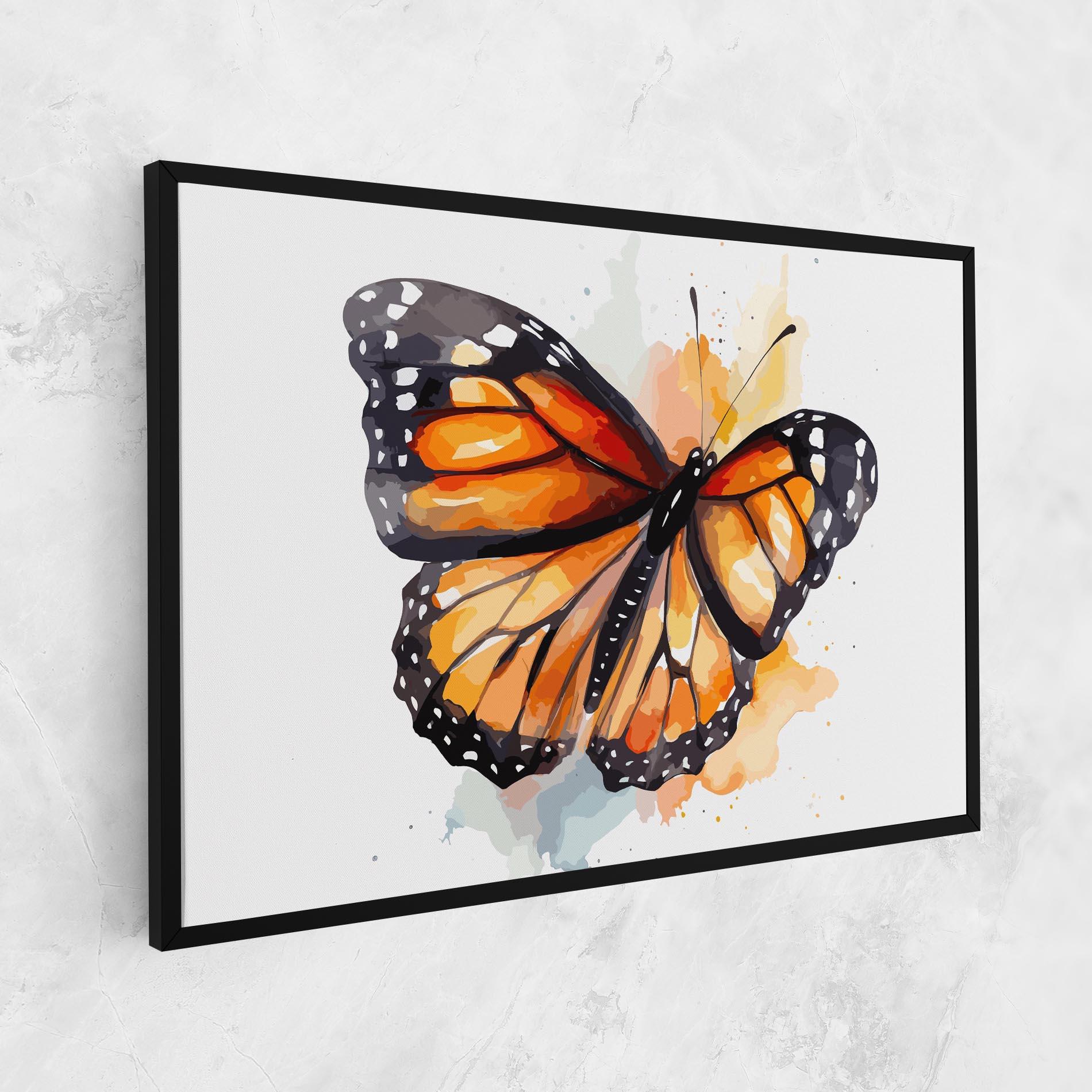 Leinwandbild Orange Butterfly mockup 1