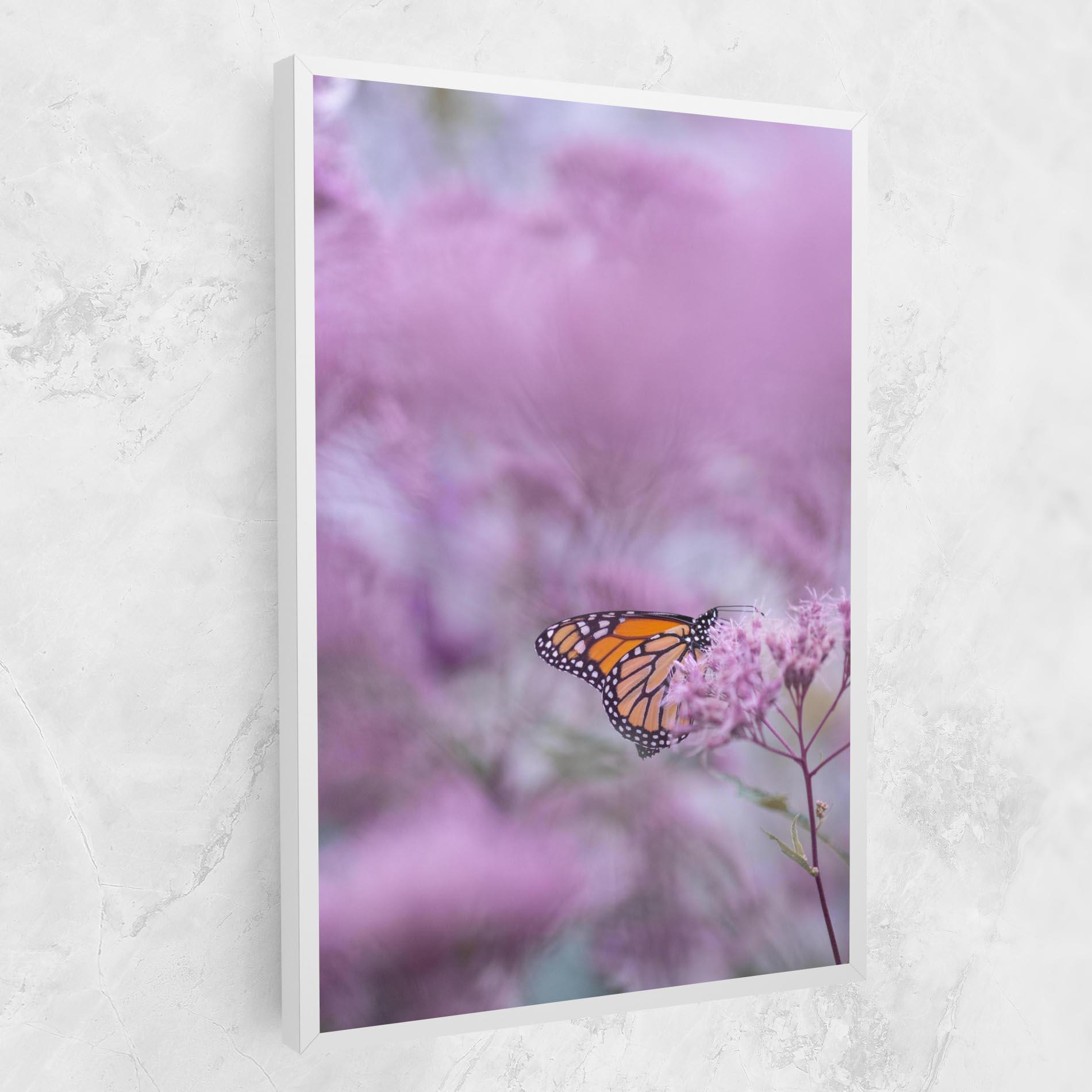 Leinwandbild Purple Flower Butterfly mockup 1