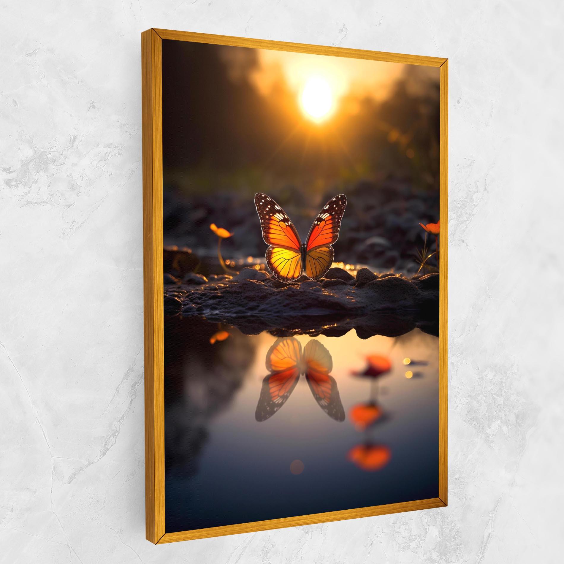 Leinwandbild Sun Water Butterfly mockup 1