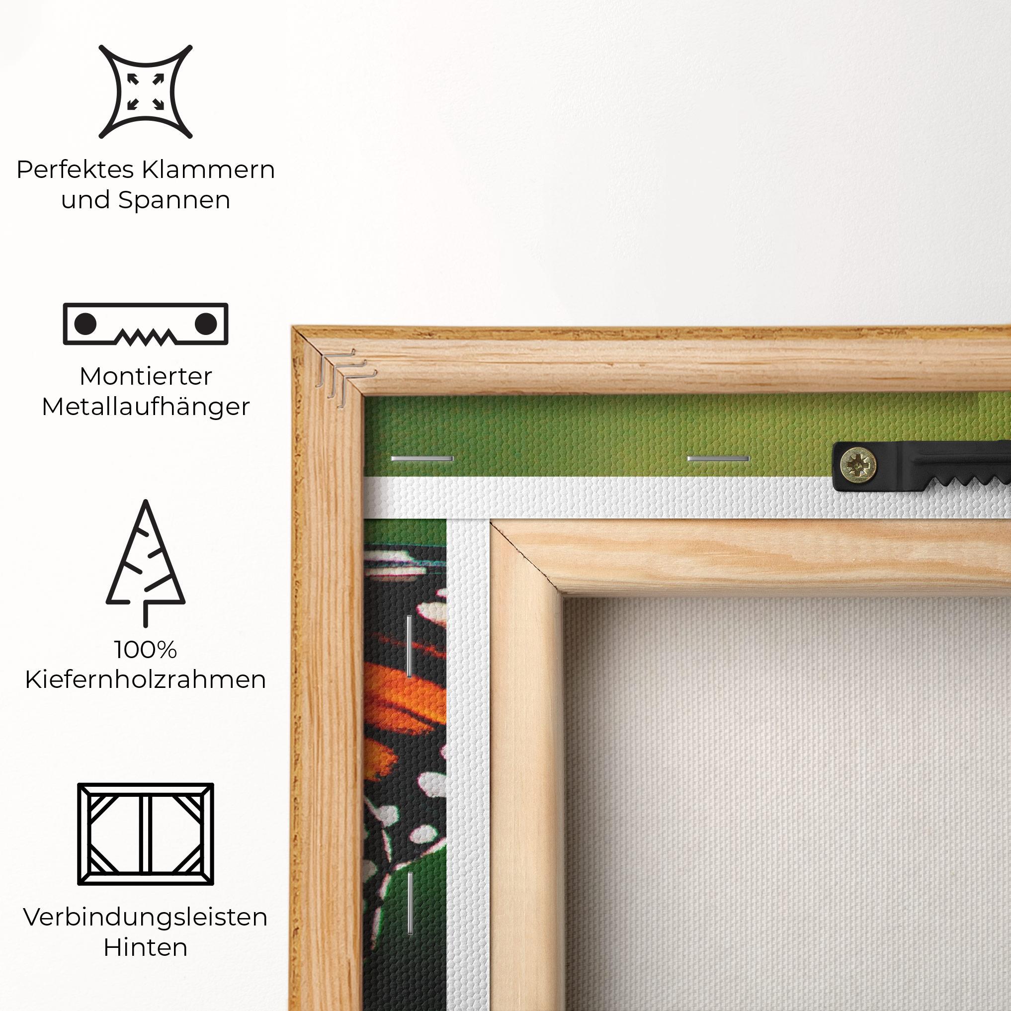 Leinwandbild Big Orange Butterfly mockup 5