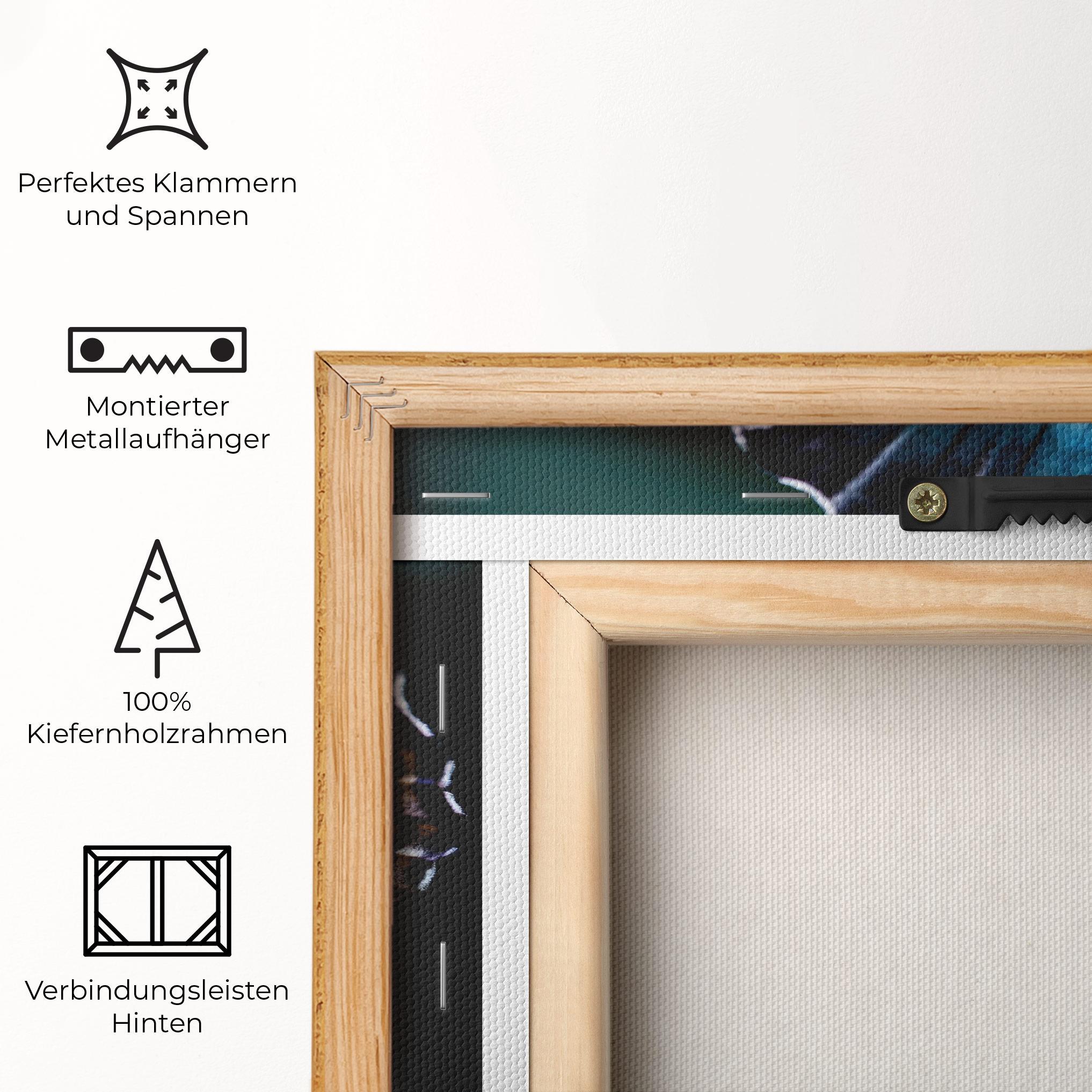 Leinwandbild Blue Red Butterfly mockup 5