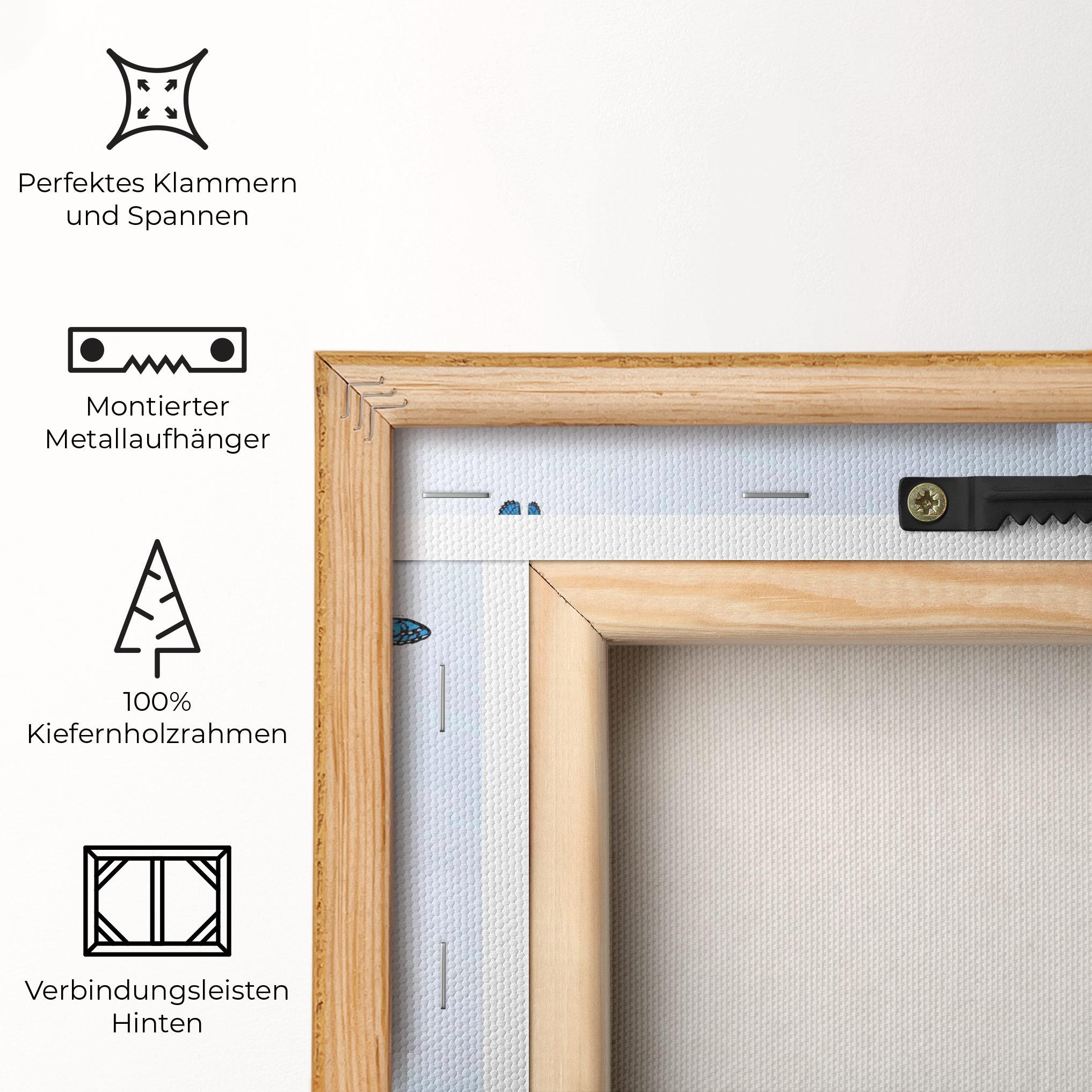 Leinwandbild Blue Sky Butterfly mockup 5