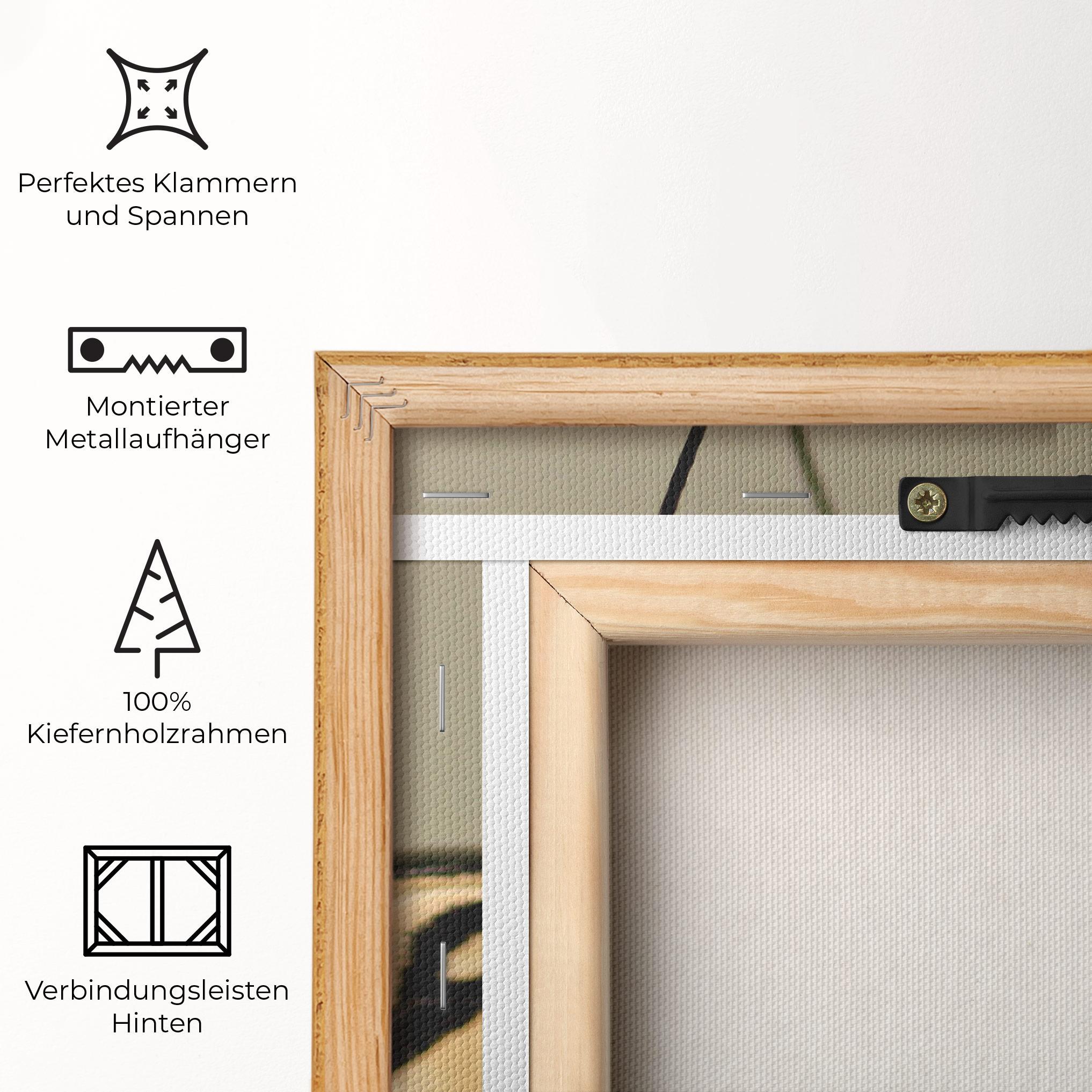 Leinwandbild Close Up Cream Butterfly mockup 5