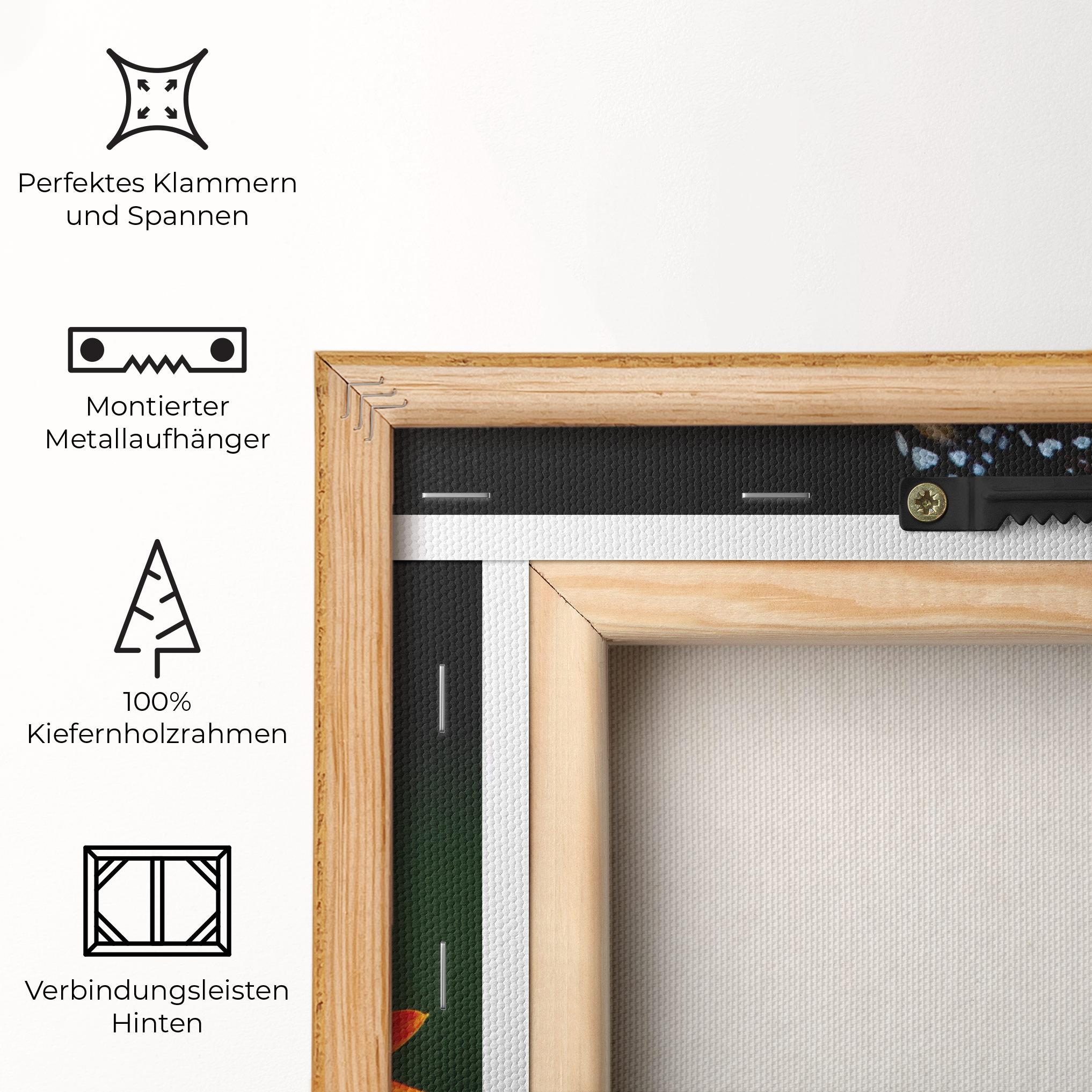 Leinwandbild Dark Orange Butterfy mockup 5